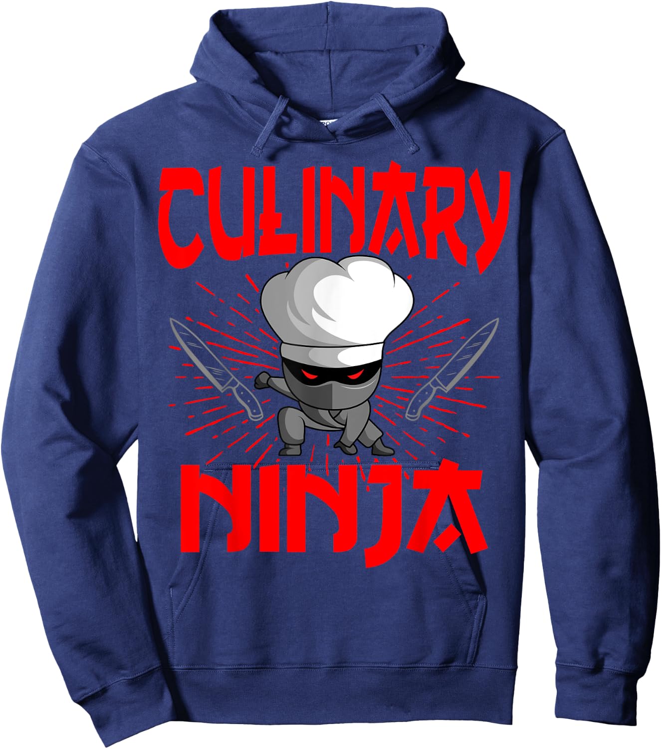 Chef Ninja Cook Kitchen Knife Hat Culinary Sous-Chef Cuisine Hoodie - Hoodie | Navy