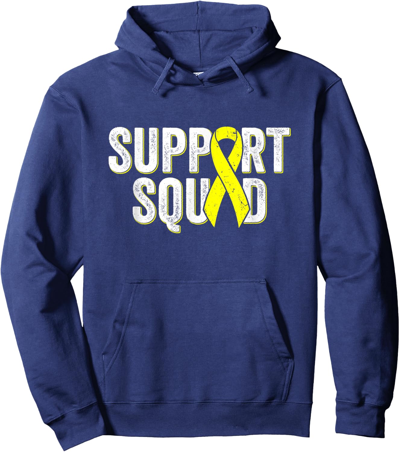 Endometriosis Awareness - Support Squad Endo Support Ribbon Hoodie - Hoodie | Navy