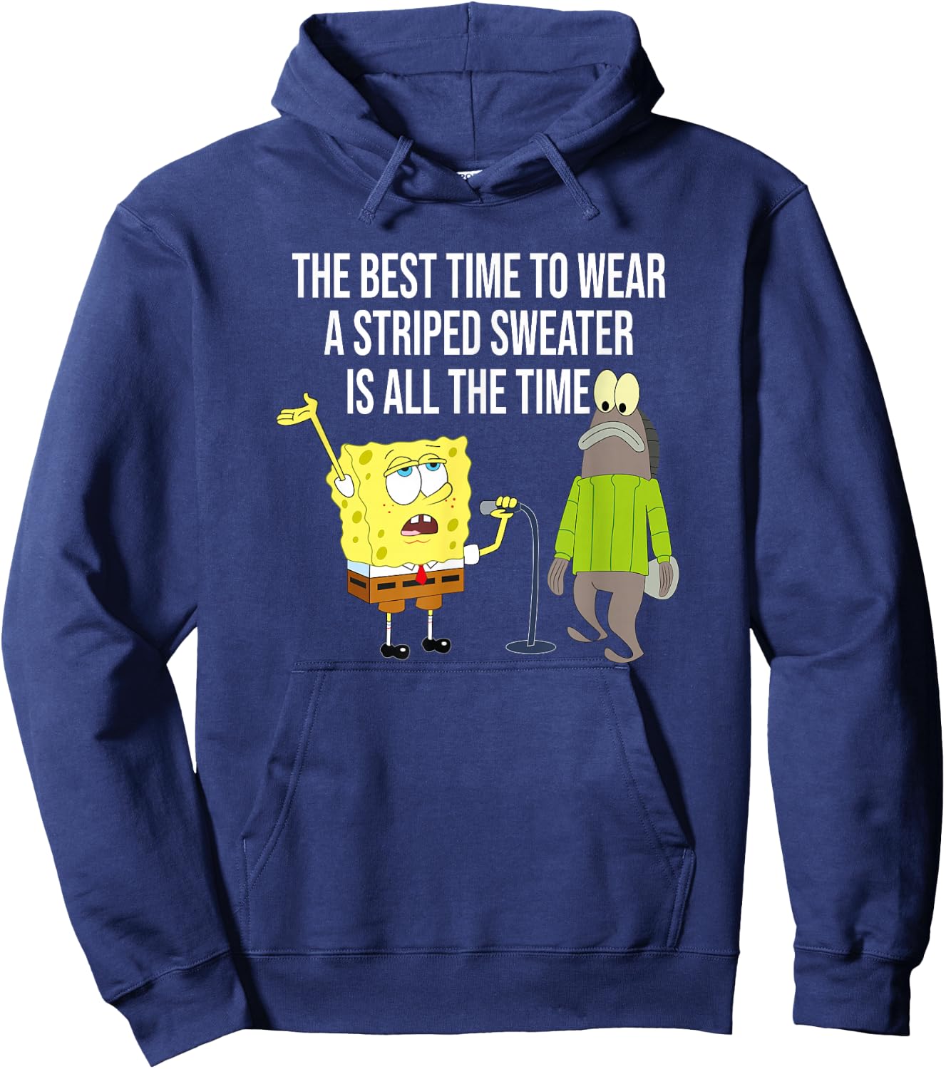 The Best Time to Wear a Striped Sweater Hoodie - Hoodie | Navy