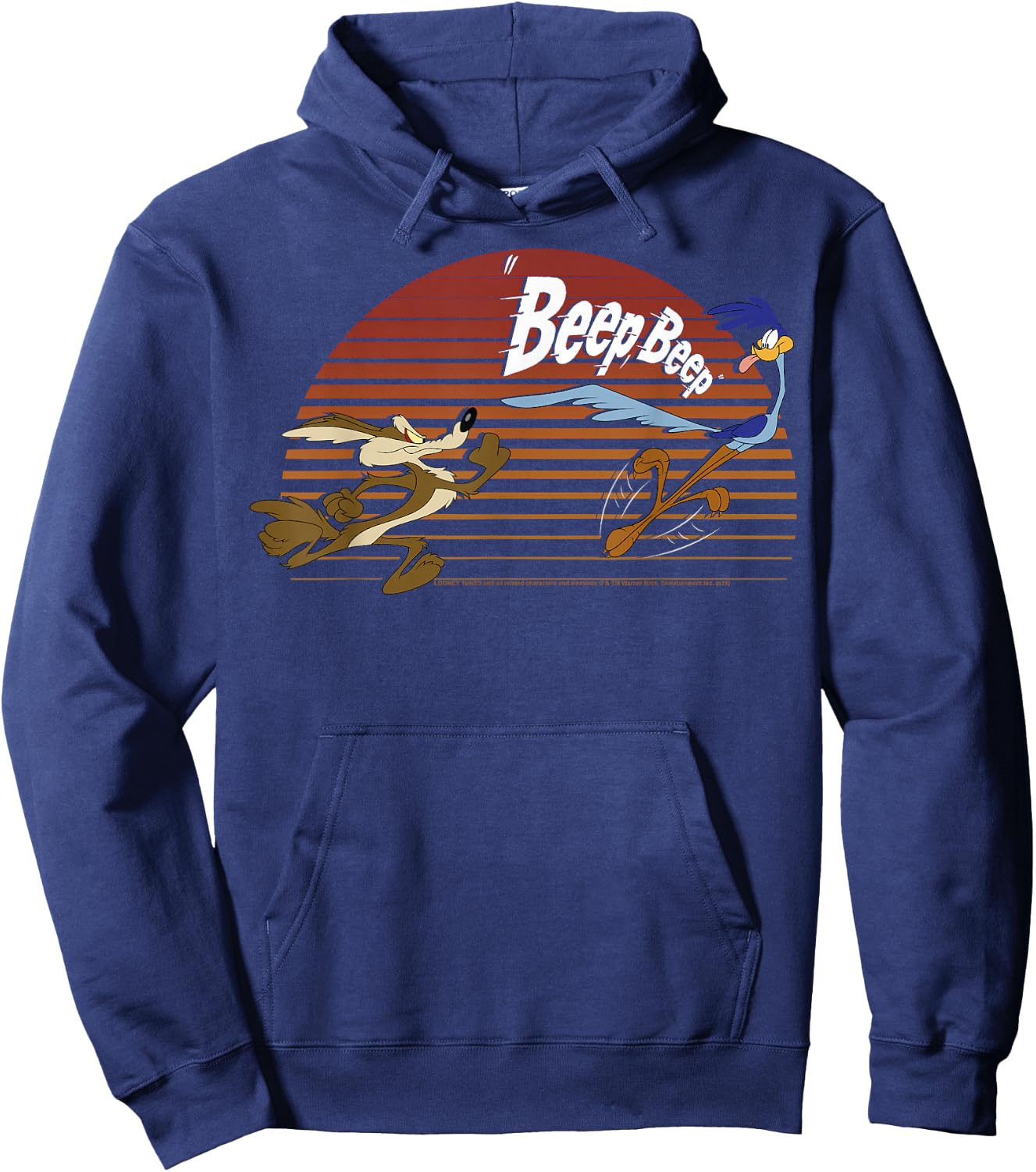 Looney Tunes Wile E. Coyote & Road Runner Beep Beep Chase Hoodie - Hoodie | Navy