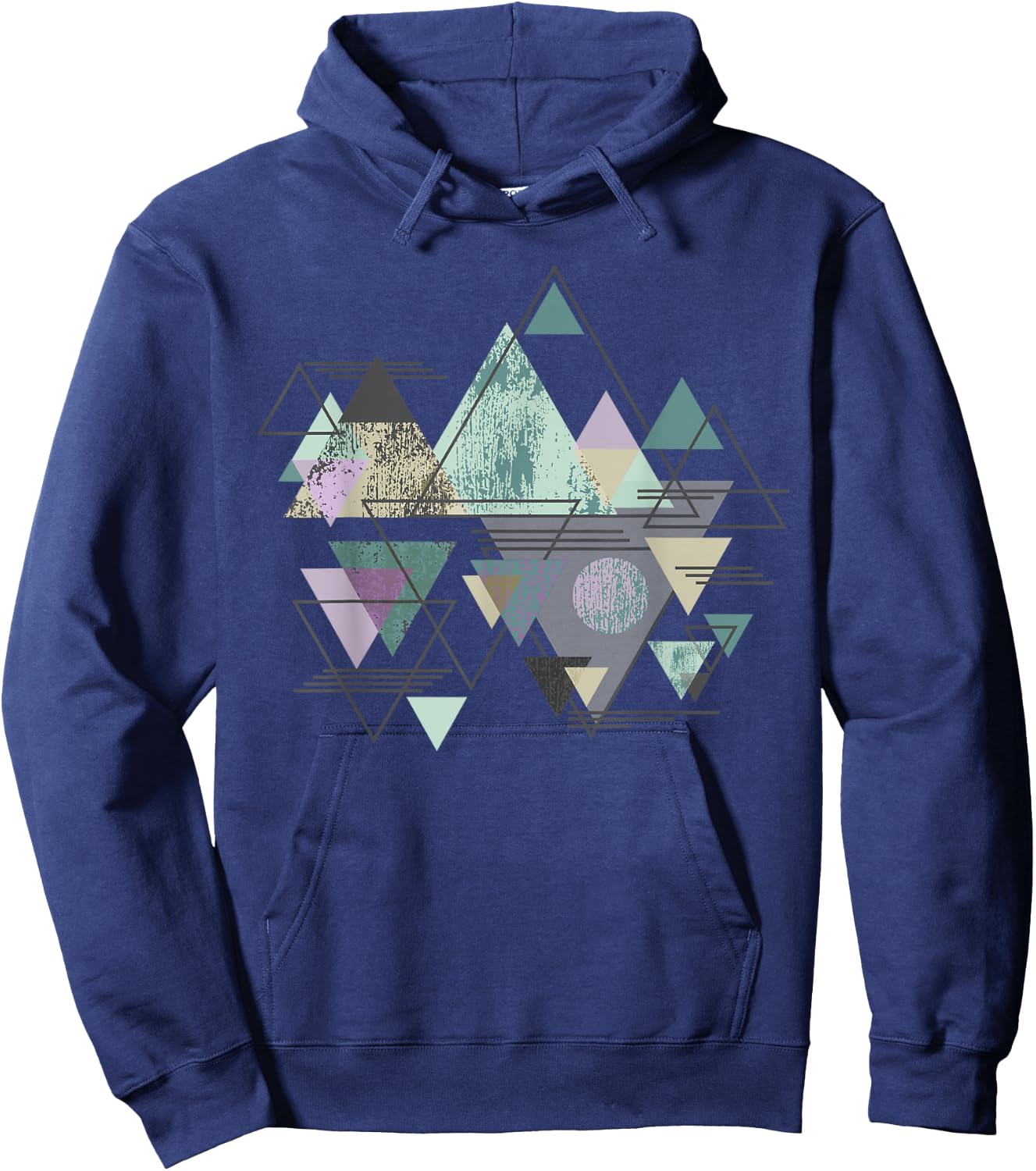 Funny Geometric Mountain Abstract Geometry Outdoor Gifts Hoodie - Hoodie | Navy