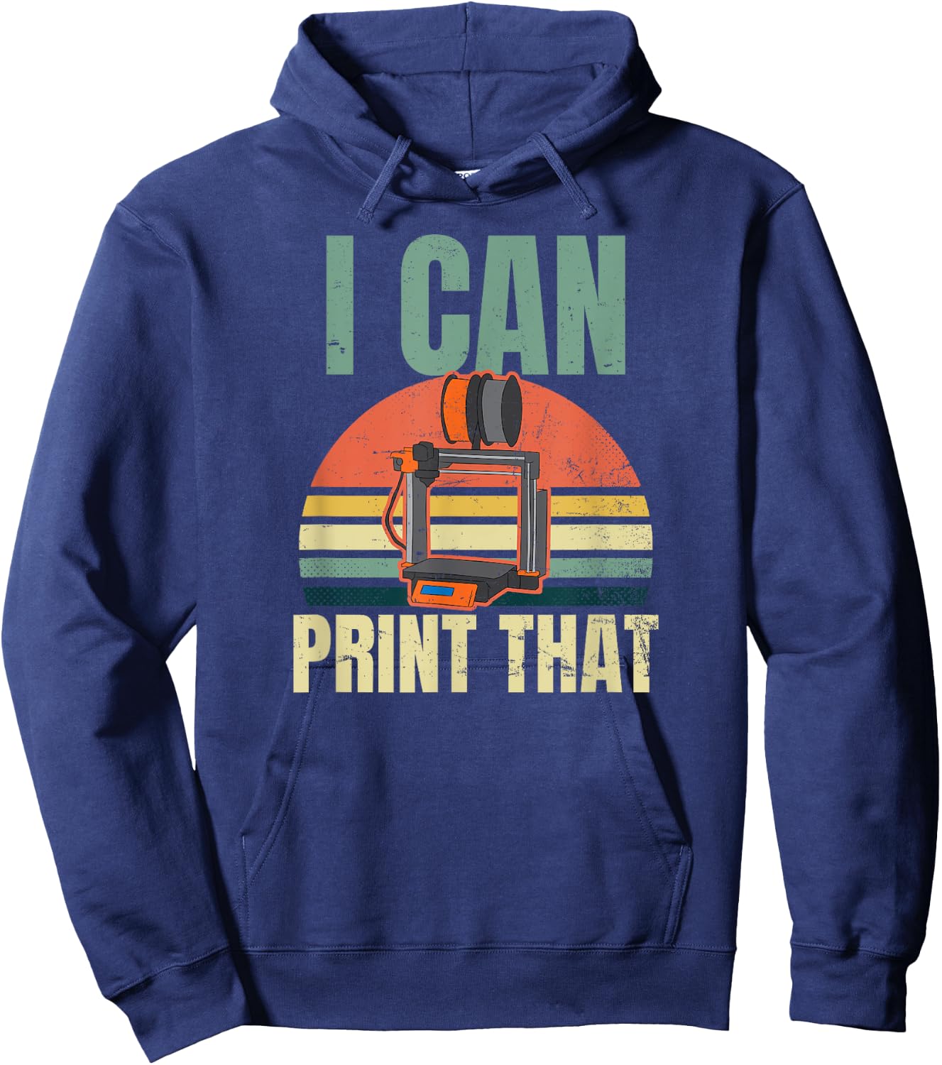 3D Printing Design Vintage I Can Print That Gift Hoodie - Hoodie | Navy