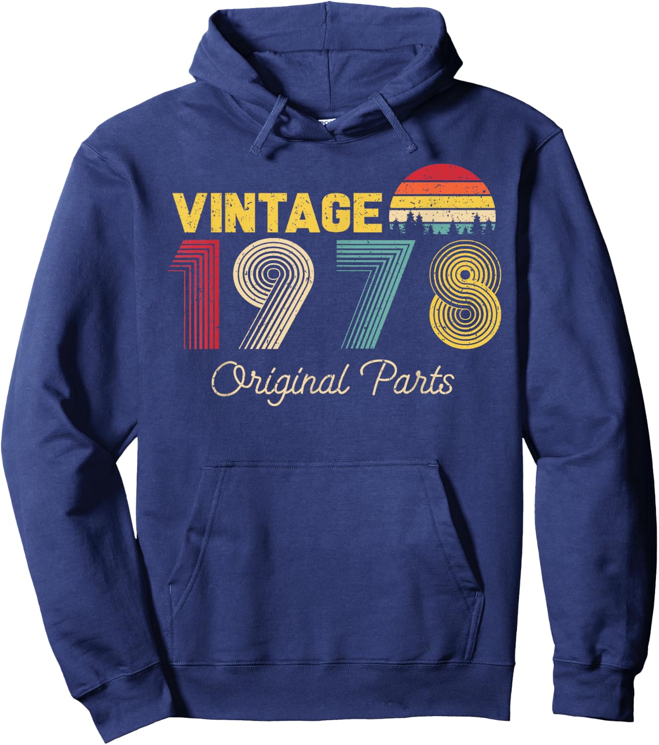 Vintage Original Parts 1978 Cool Men and Women 47th Bday Hoodie - Hoodie | Navy