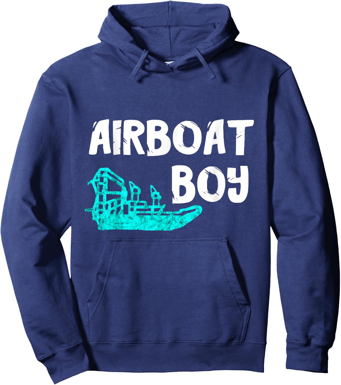 Airboat Boy Swamp Hydroplane Fanboat Propeller Airboating Hoodie - Hoodie | Navy