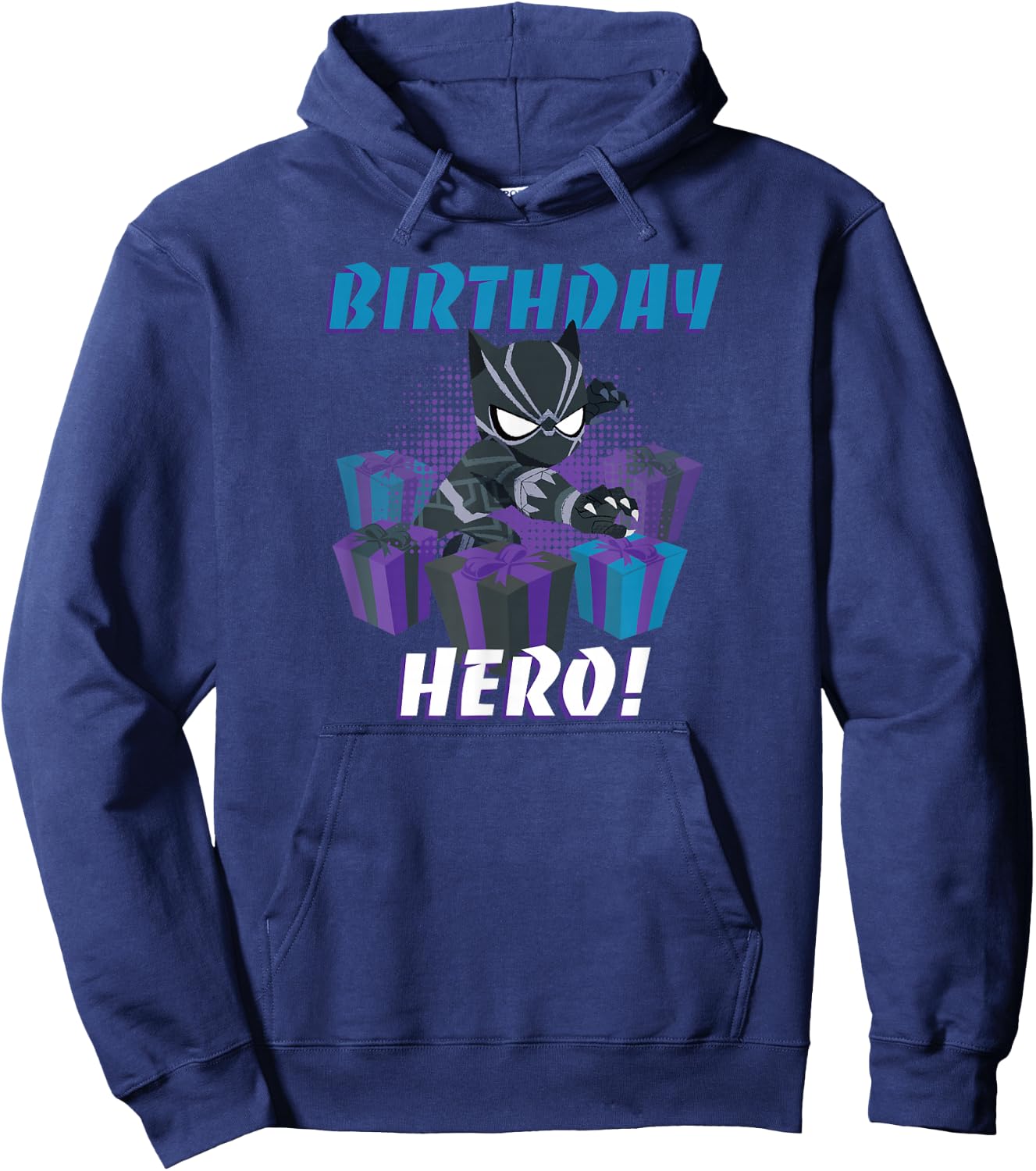 Marvel Black Panther Toon Party Birthday Hero Hoodie - Hoodie | Navy