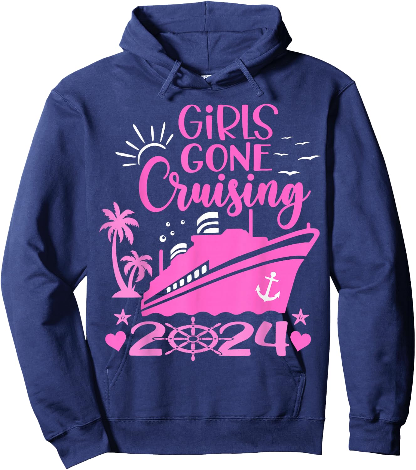 Girls Gone Cruising 2024 Girls Matching Women Cruise Squad Hoodie - Hoodie | Navy