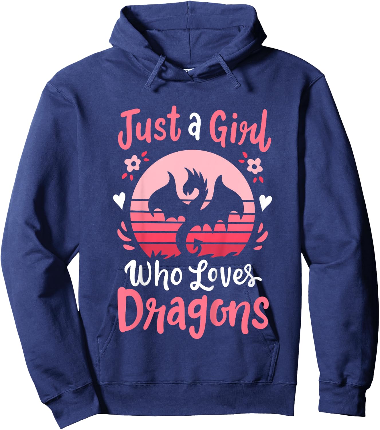 Dragon Just a Girl Who Loves Dragons Hoodie - Hoodie | Navy