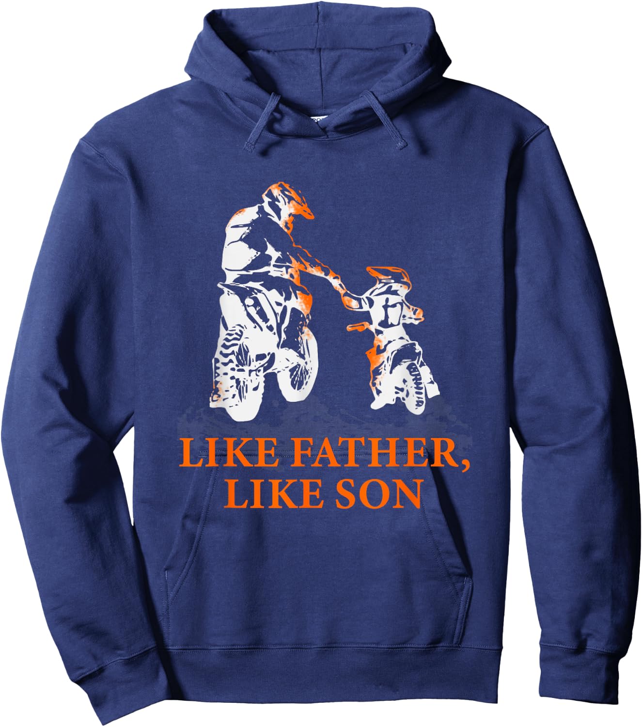 Motocross Dirt Bike - Like Father Like Son Biker Lovers Gift Hoodie - Hoodie | Navy