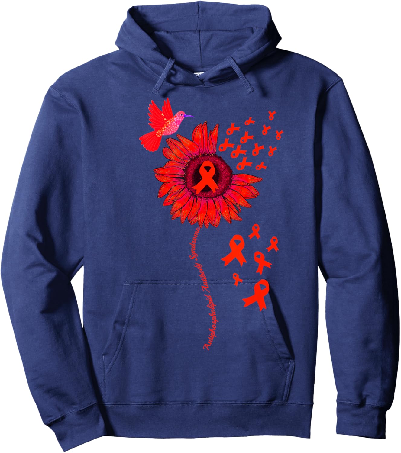 Antiphospholipid Antibody Syndrome Awareness Sunflower Hoodie - Hoodie | Navy