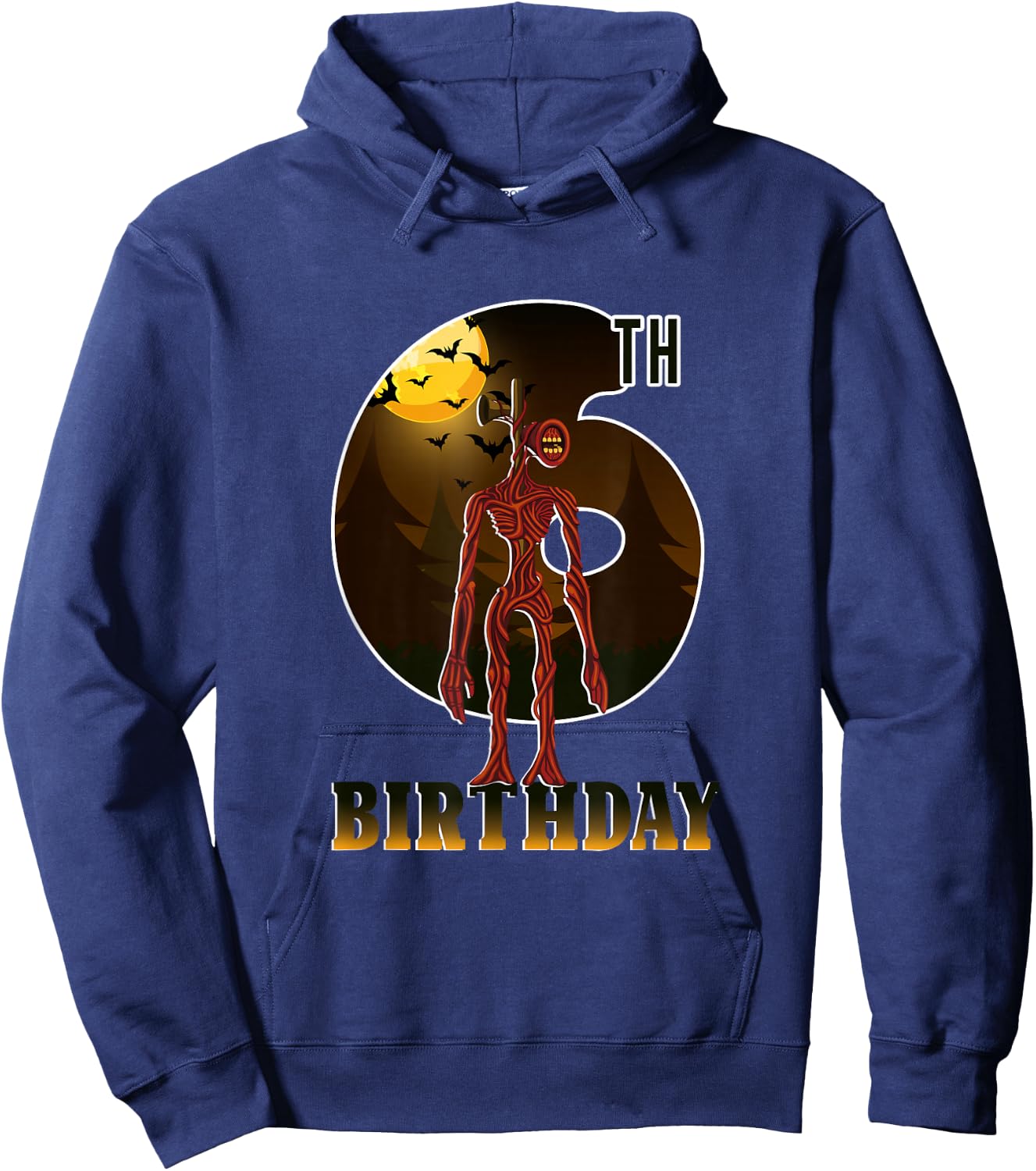 Happy Birthday Boy and Siren Heand Hoodie - Hoodie | Navy