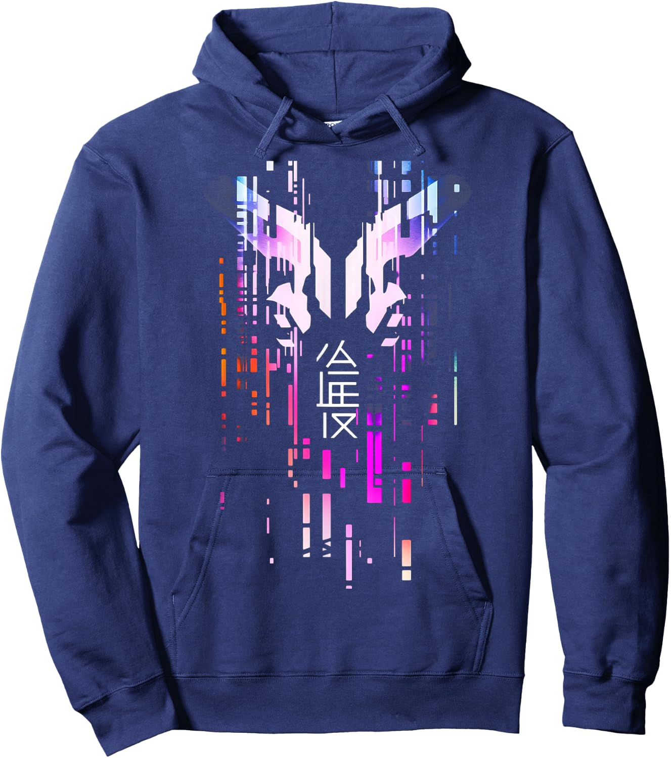 Futuristic Techwear Japanese Cyberpunk | Harajuku Streetwear Hoodie - Hoodie | Navy