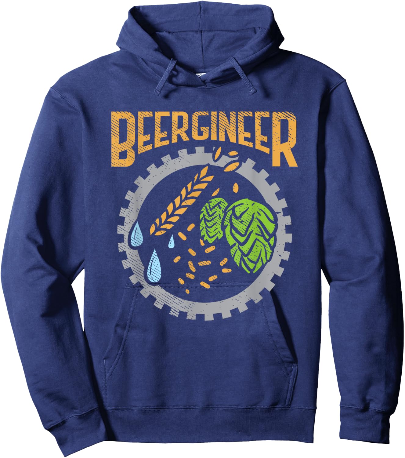 Beergineer Craft Beer Hops Homebrew Beer Brewing and Brewer Hoodie - Hoodie | Navy