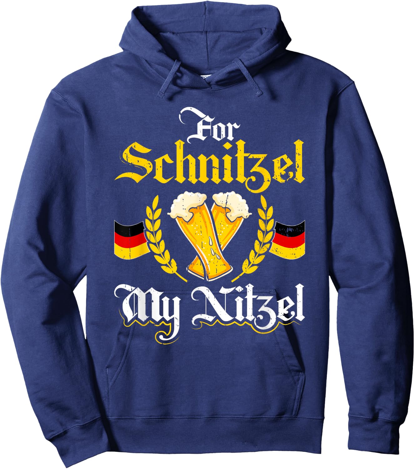 For Schnitzel My Nitzel Funny German Oktoberfest Costume Hoodie - Hoodie | Navy