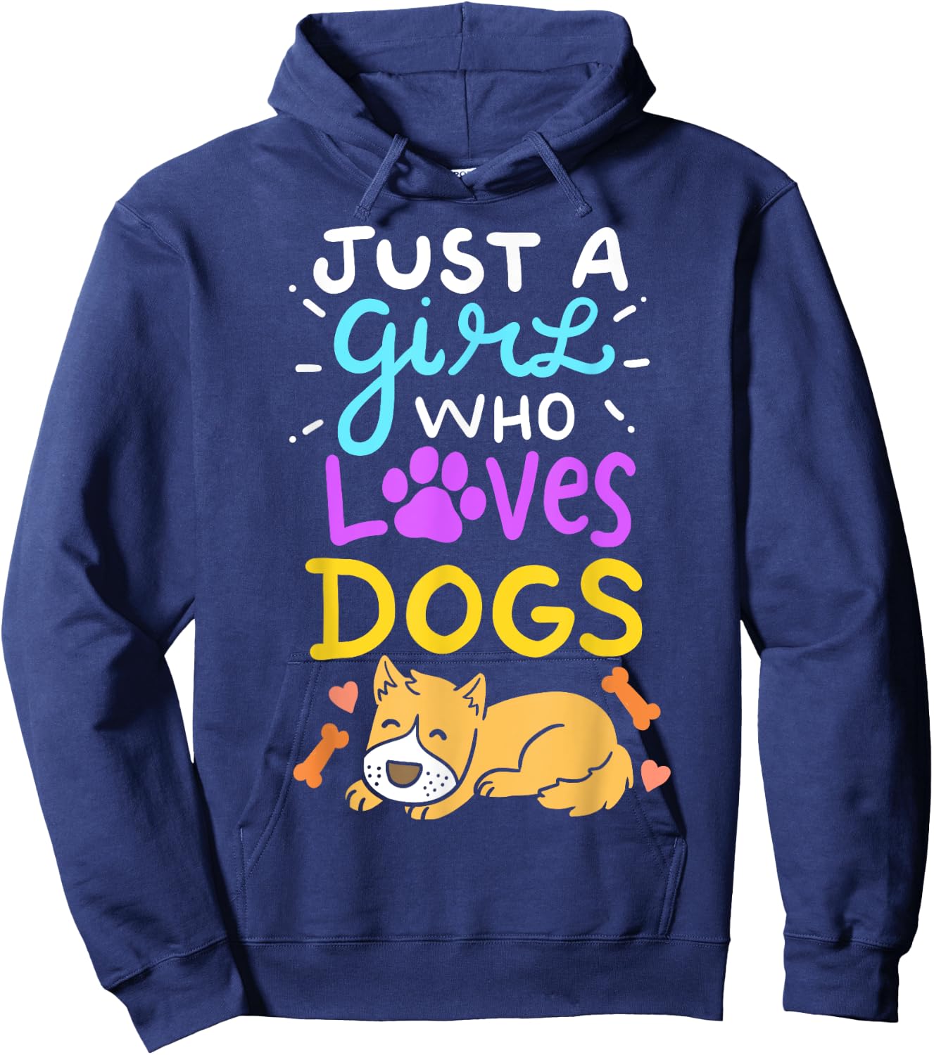 Just A Girl Who Loves Dogs Hoodie - Hoodie | Navy