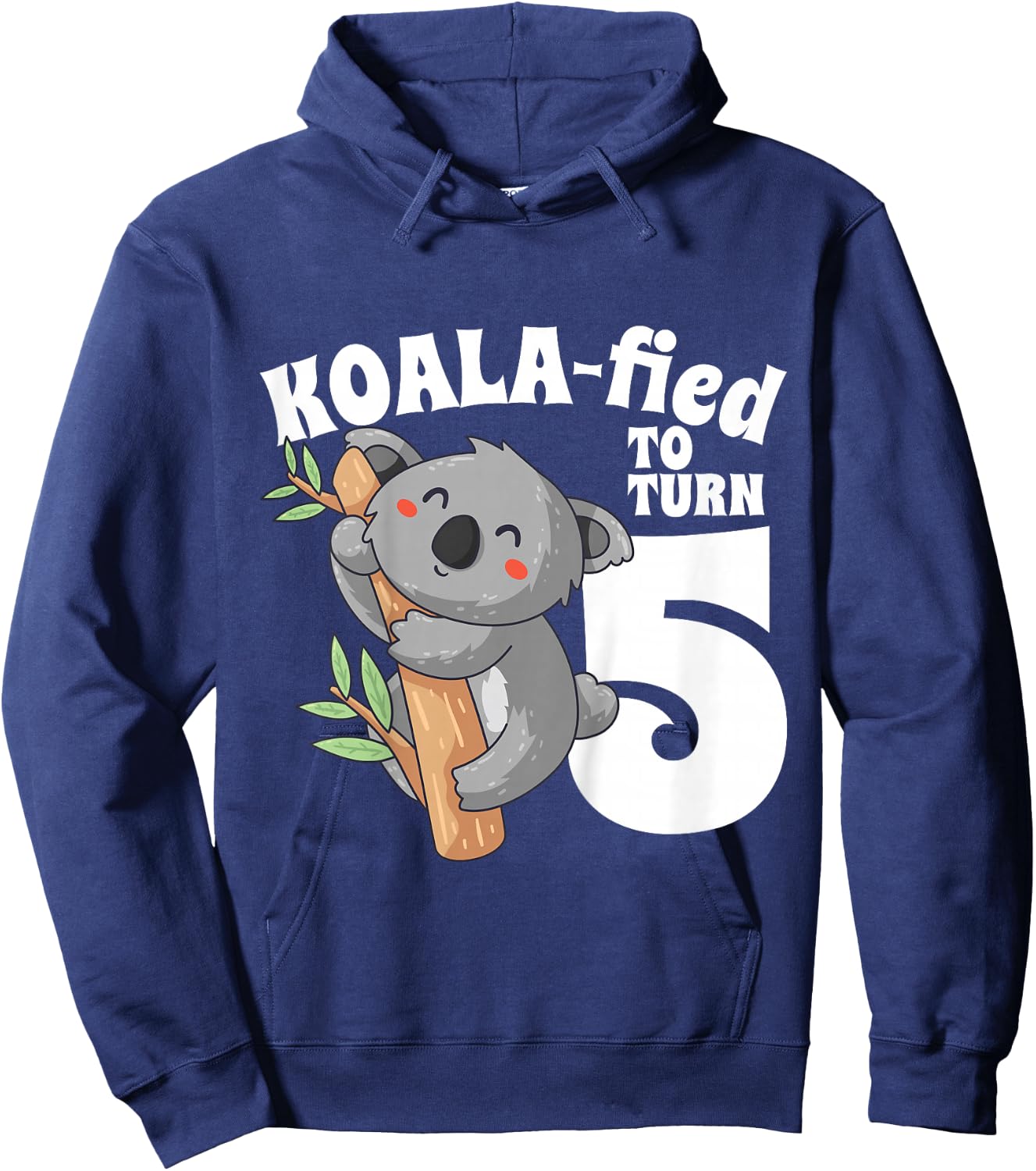 5 Year Old Koala Birthday Koalafied Girl Cute 5th Girls Gift Hoodie - Hoodie | Navy