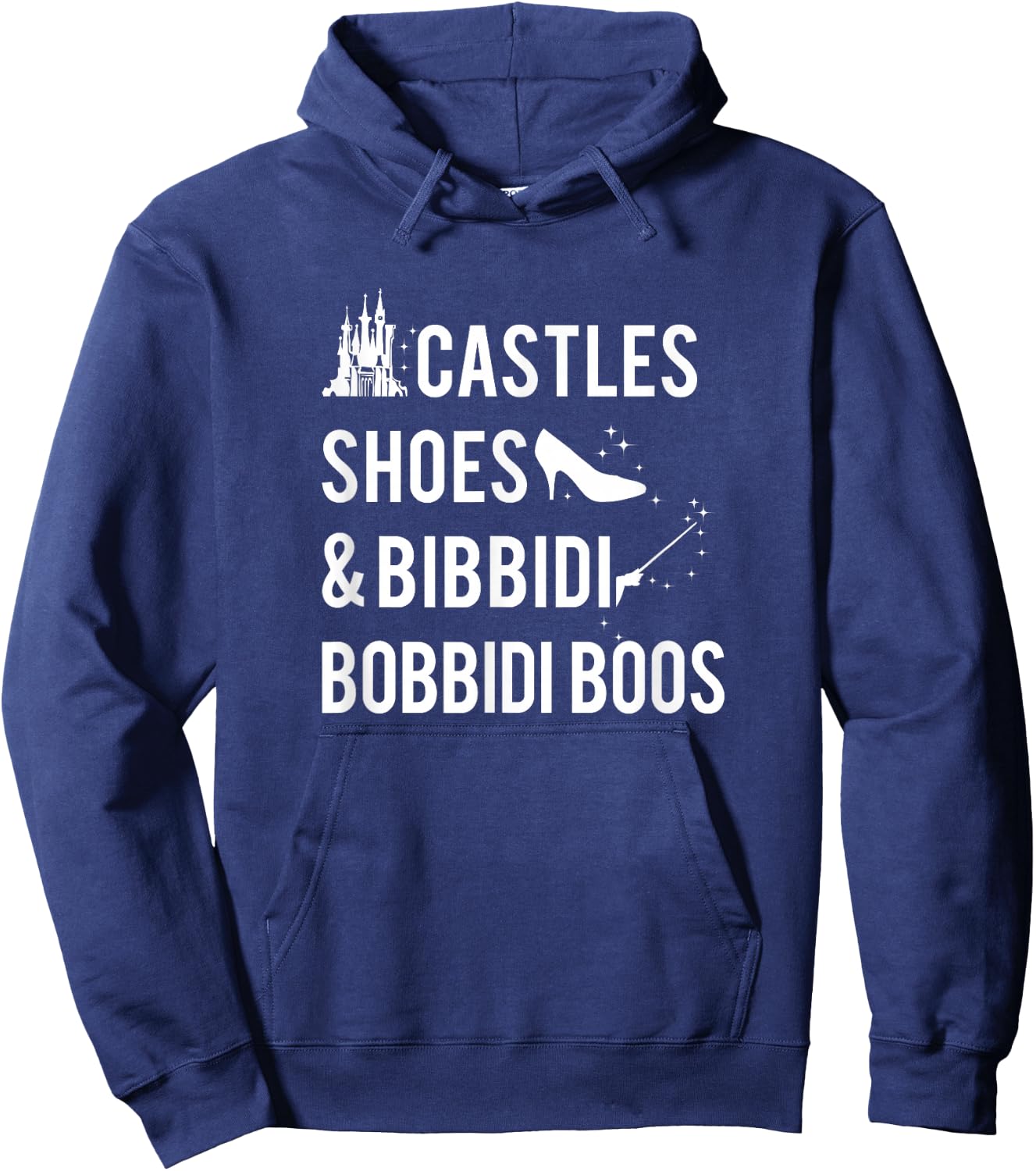 Disney Cinderella Castles Shoes & Bibbidi Bobbidi Boos Hoodie - Hoodie | Navy