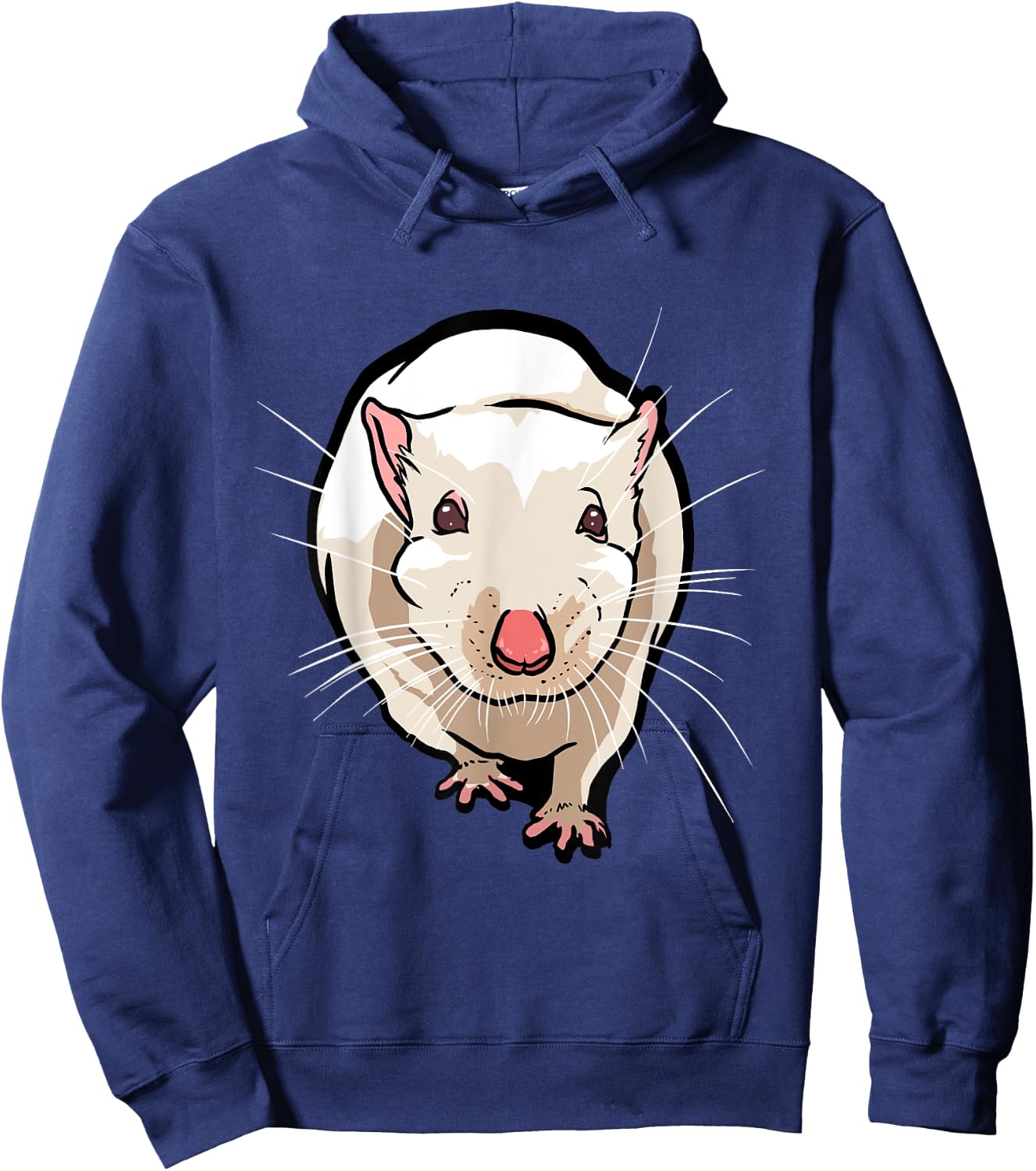 Funny Rat Face for Rats, Mouse & Rodent Lovers Hoodie - Hoodie | Navy
