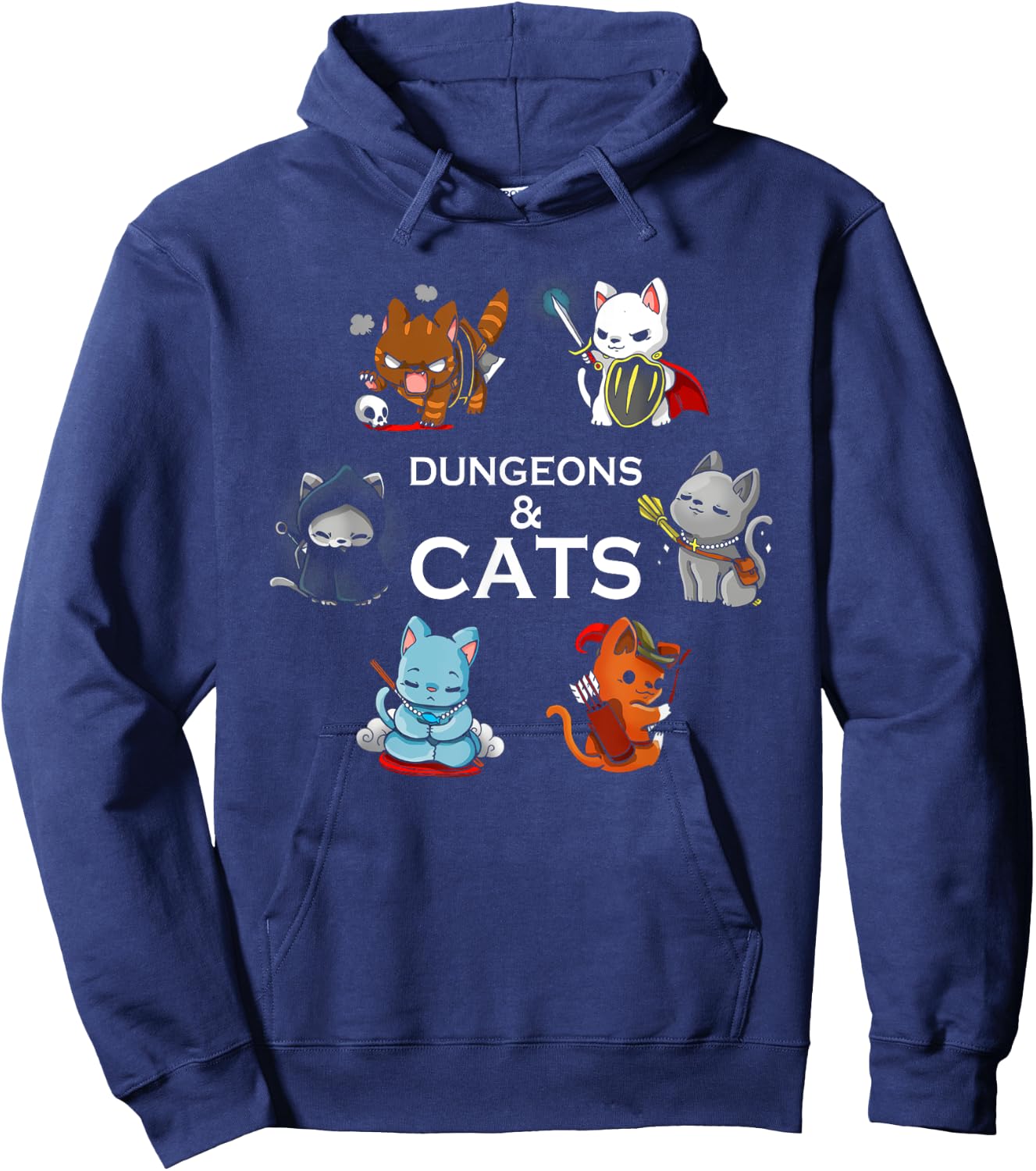 Classic Art Love Cat Cute Kitten Halloween Costume Dragons Women Kids Hoodie - Hoodie | Navy