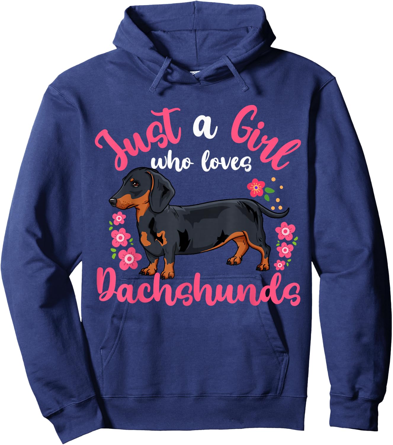 Dachshund Just a Girl Who Loves Dachshunds Hoodie - Hoodie | Navy