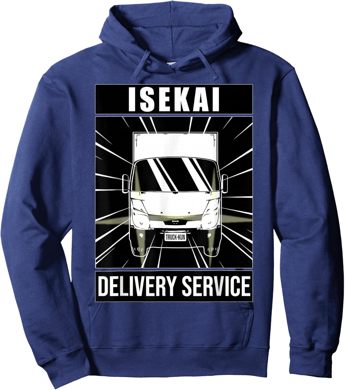 Truck-Kun ISEKAI Delivery Service! Japanese Kanji Hoodie - Hoodie | Navy