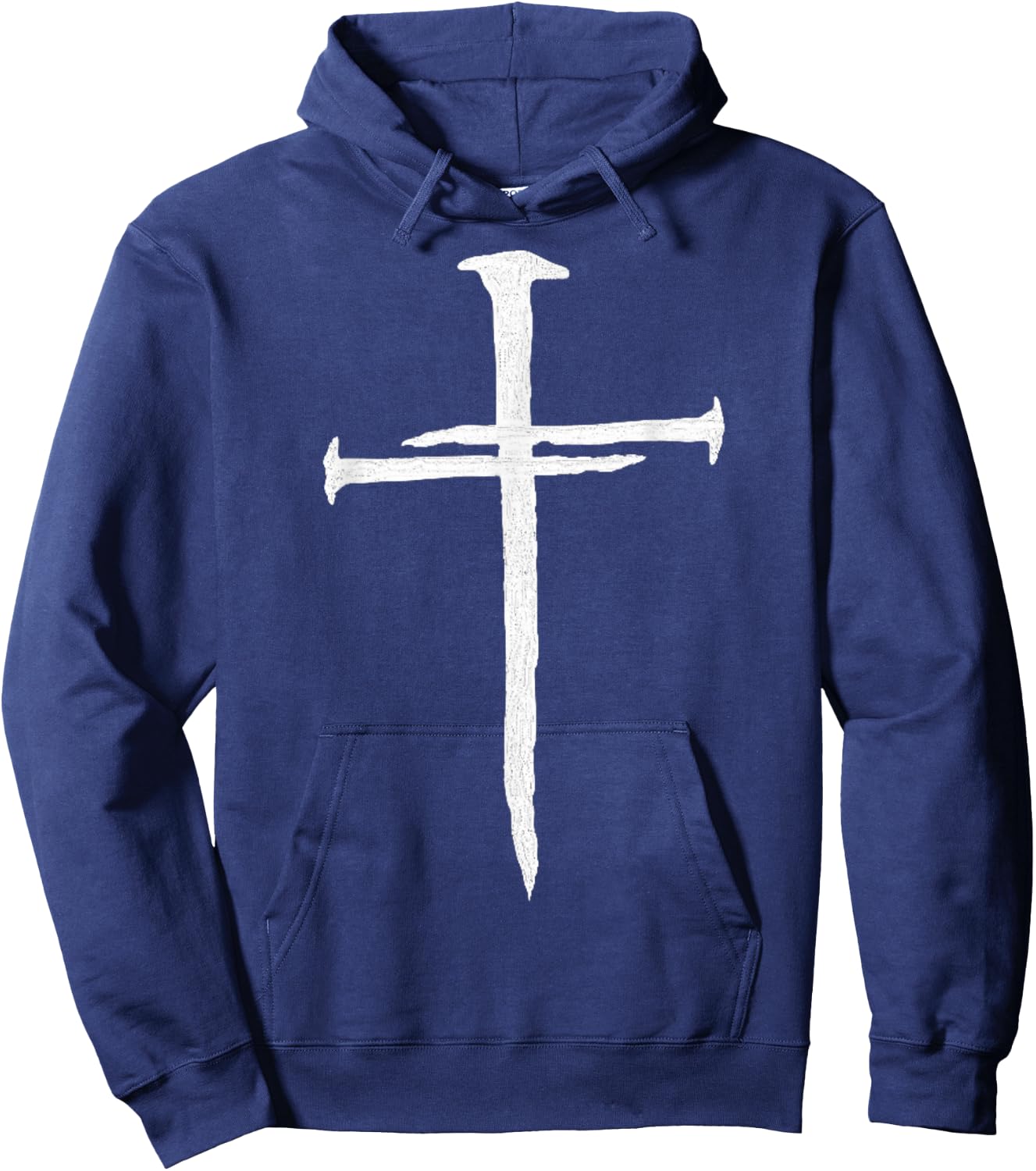 Christian Jesus Nail Cross Hoodie - Hoodie | Navy