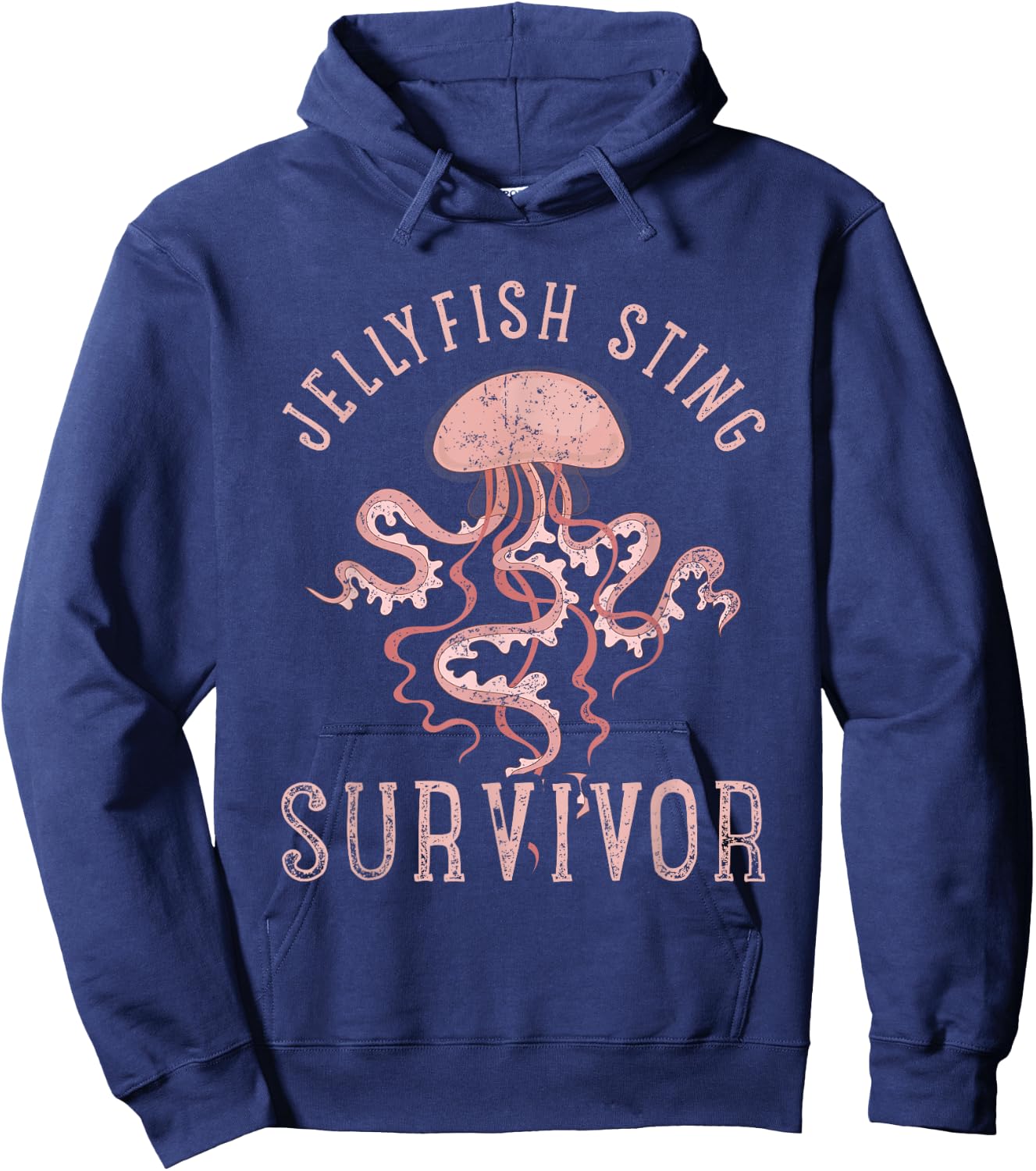 Funny Jellyfish Sting Survivor Sea Animal Gift Jellyfish Hoodie - Hoodie | Navy