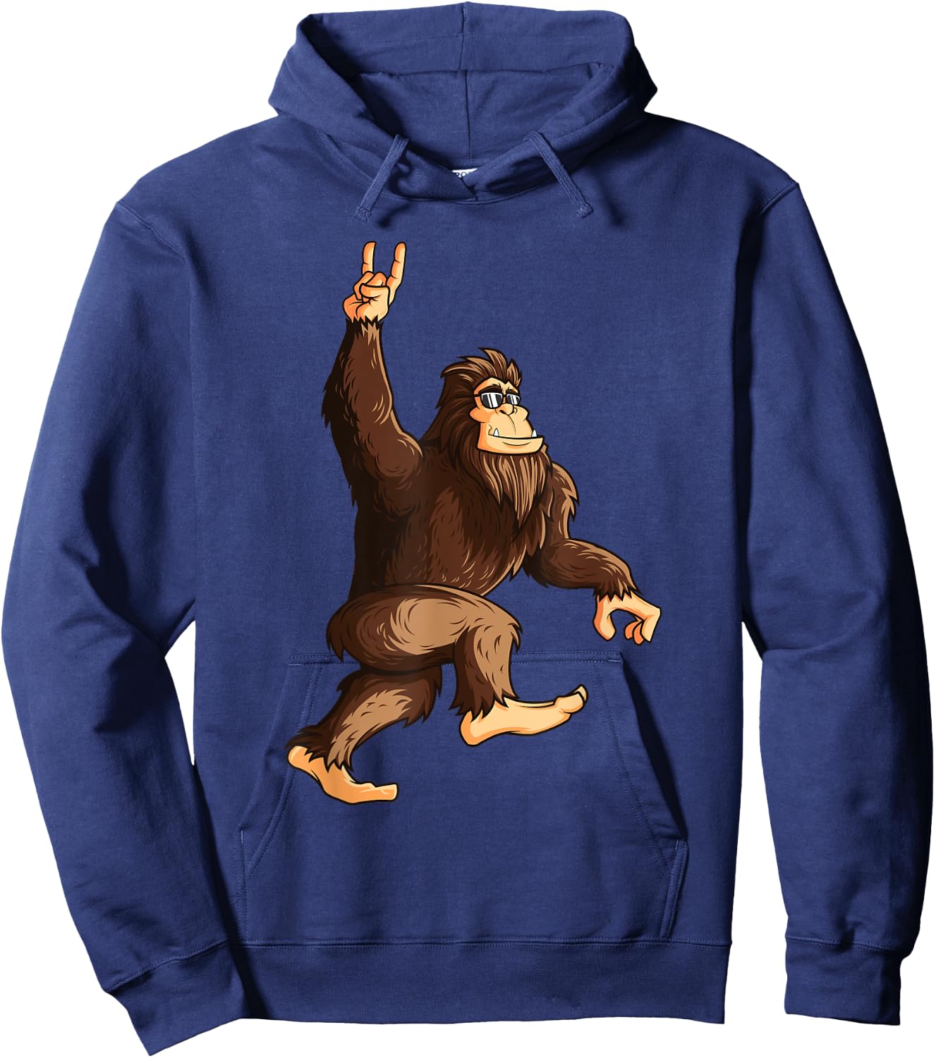 Funny Bigfoot Rock And Roll Sasquatch Believer Concert Gifts Hoodie - Hoodie | Navy
