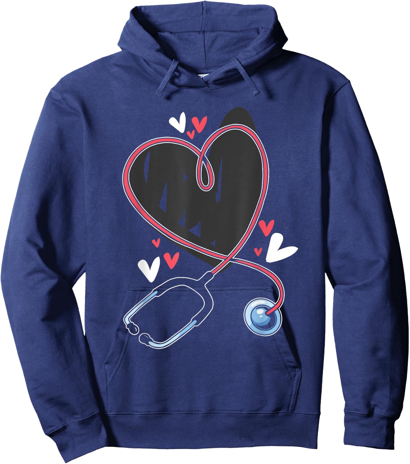 Heart Stethoscope Medical School Nursing Study Lover Nurse Hoodie - Hoodie | Navy