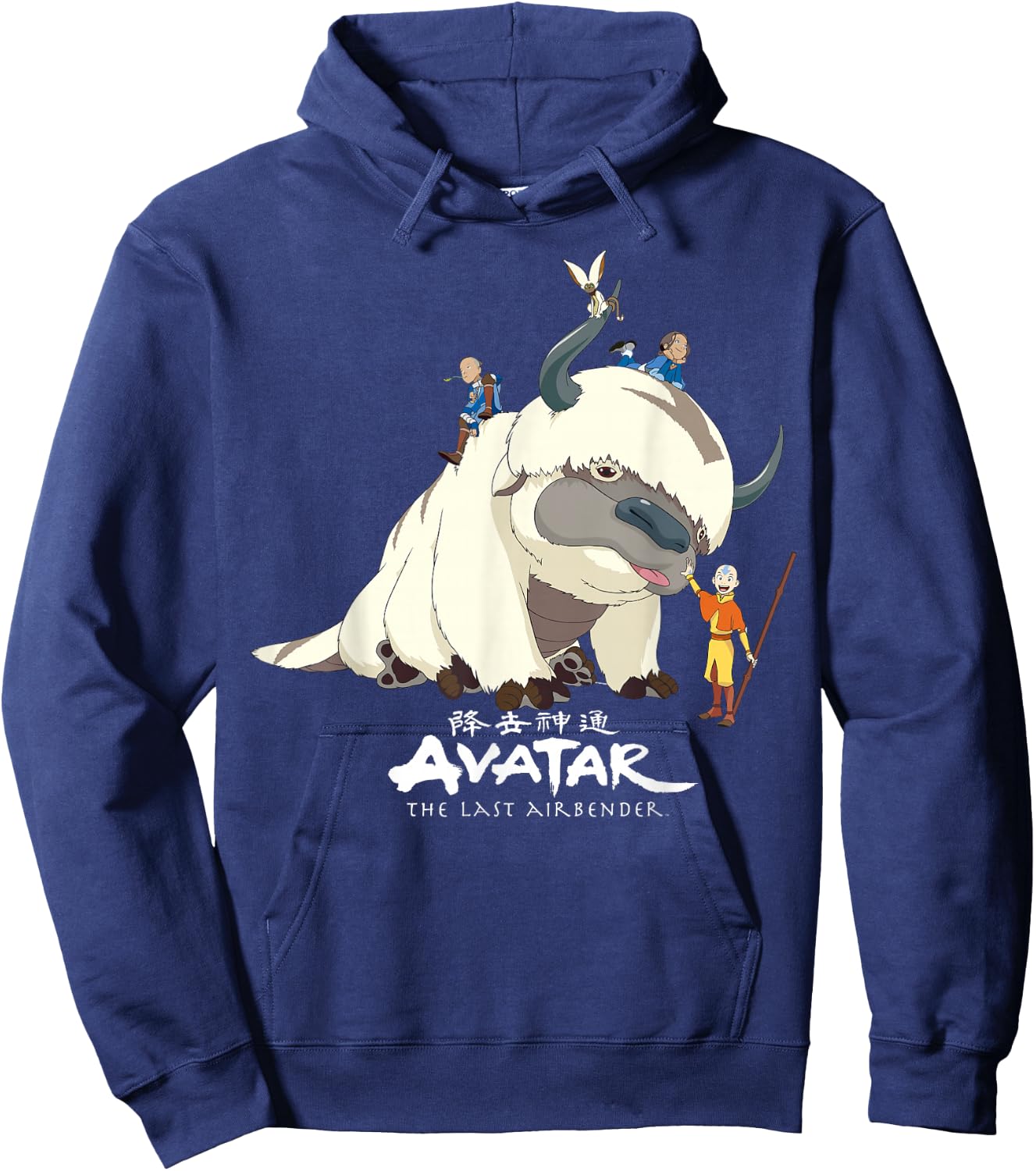 Avatar: The Last Airbender Appa Group Shot Logo Hoodie - Hoodie | Navy