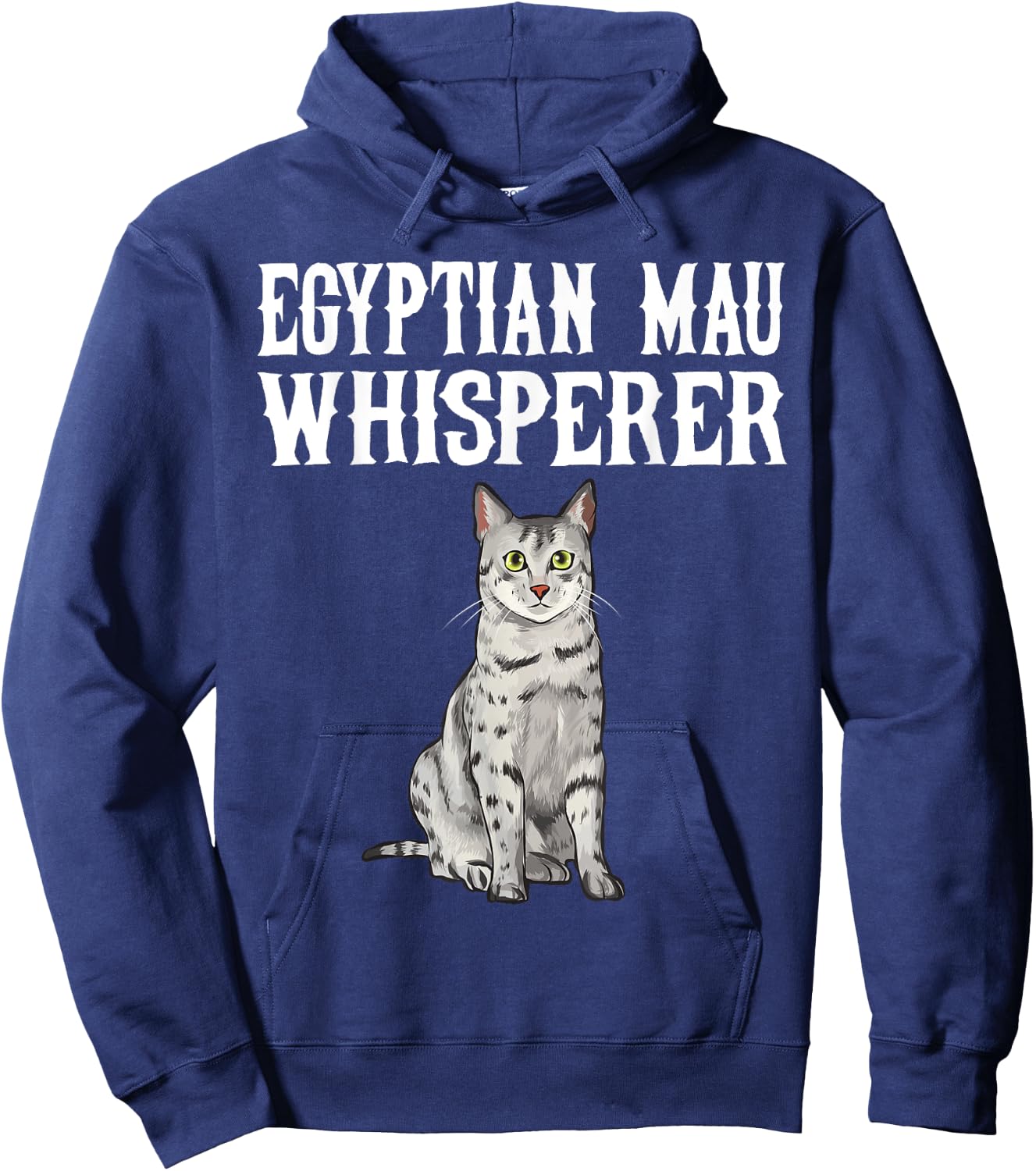 Egyptian Mau Wisperer Funny Cat Lover Gift Hoodie - Hoodie | Navy