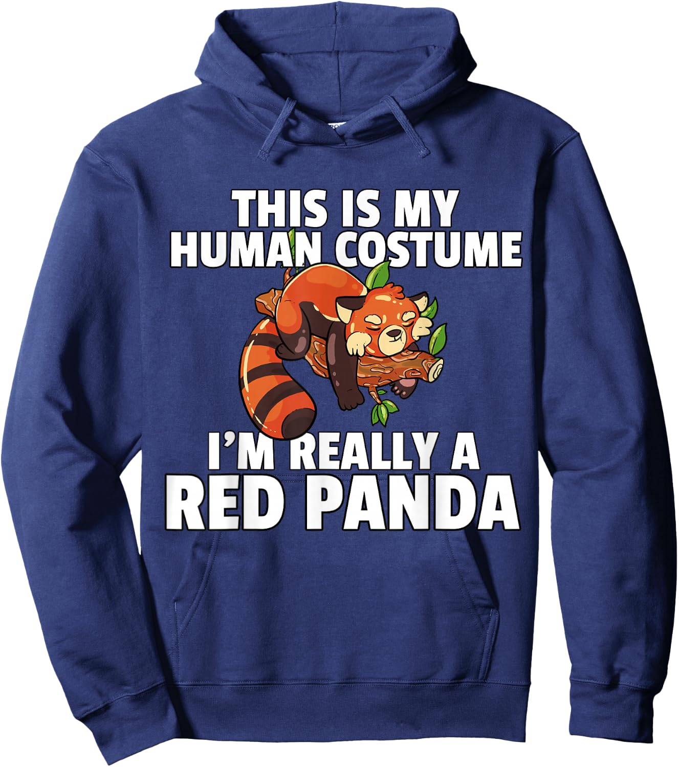 Red Panda Costume For Kids Women Men Hoodie - Hoodie | Navy
