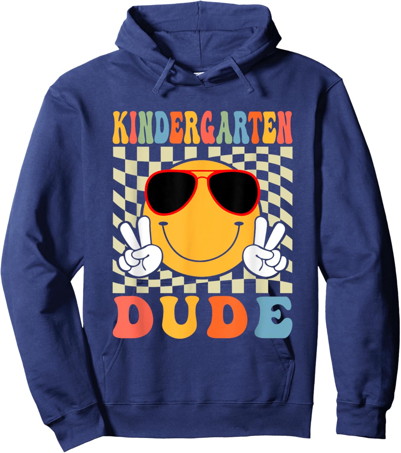 1st Day First Day of Kindergarten Dude Back To School Boys Hoodie - Hoodie | Navy