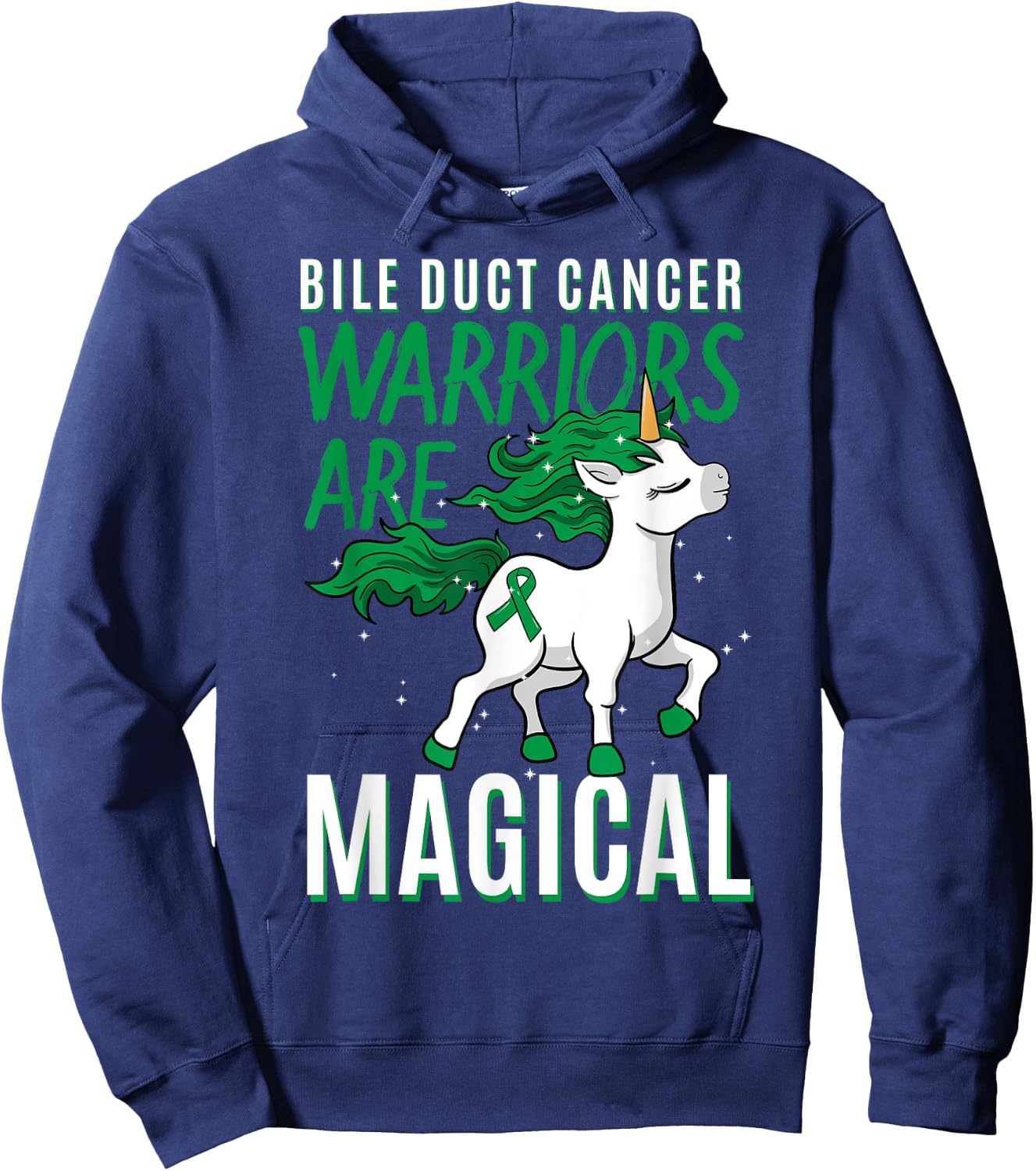 Bile Duct Cancer Awareness Cholangiocarcinoma Unicorn Lover Hoodie - Hoodie | Navy