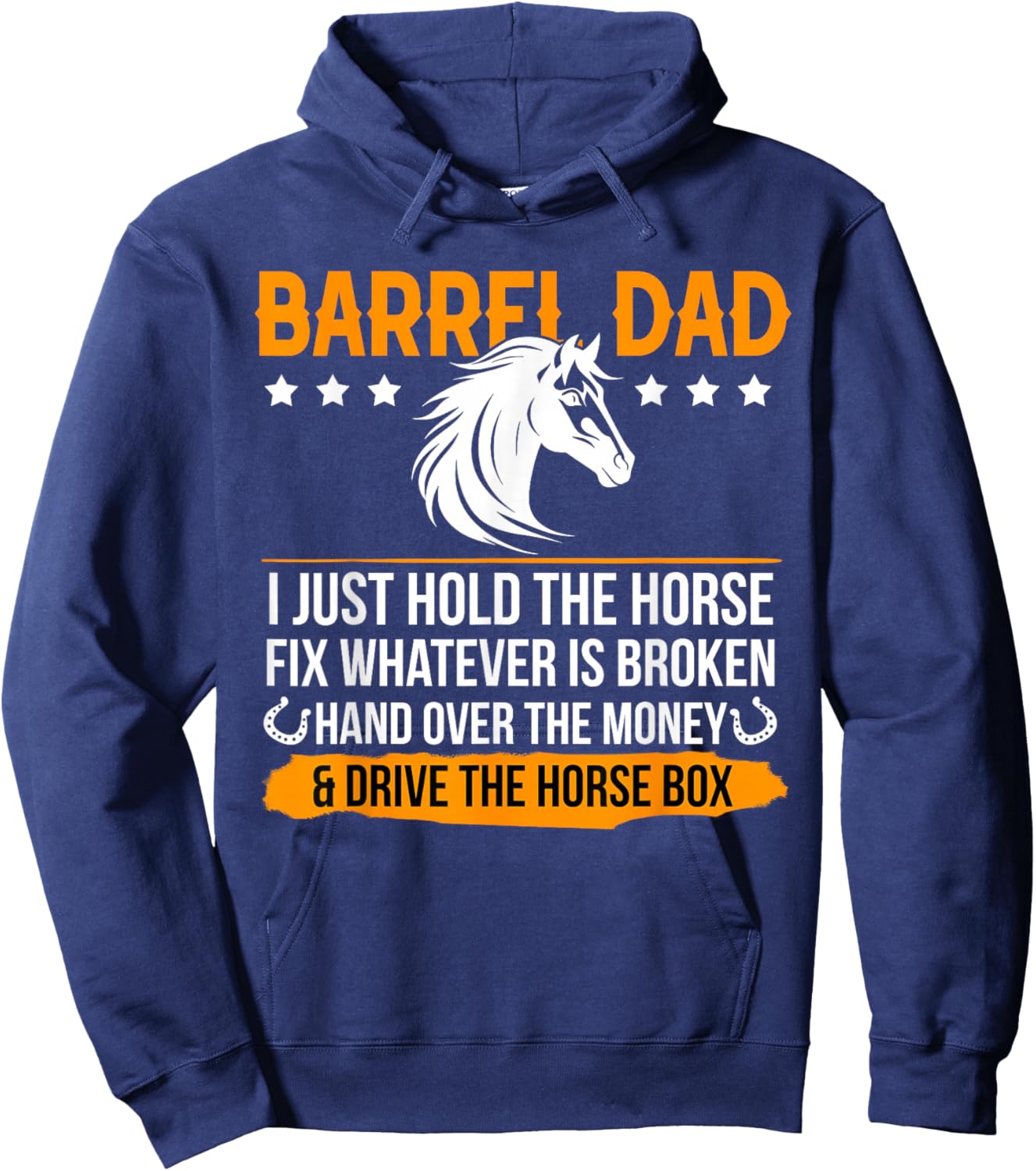 Barrel Racing Dad Definition Dad Of A Barrel Racer Father Hoodie - Hoodie | Navy
