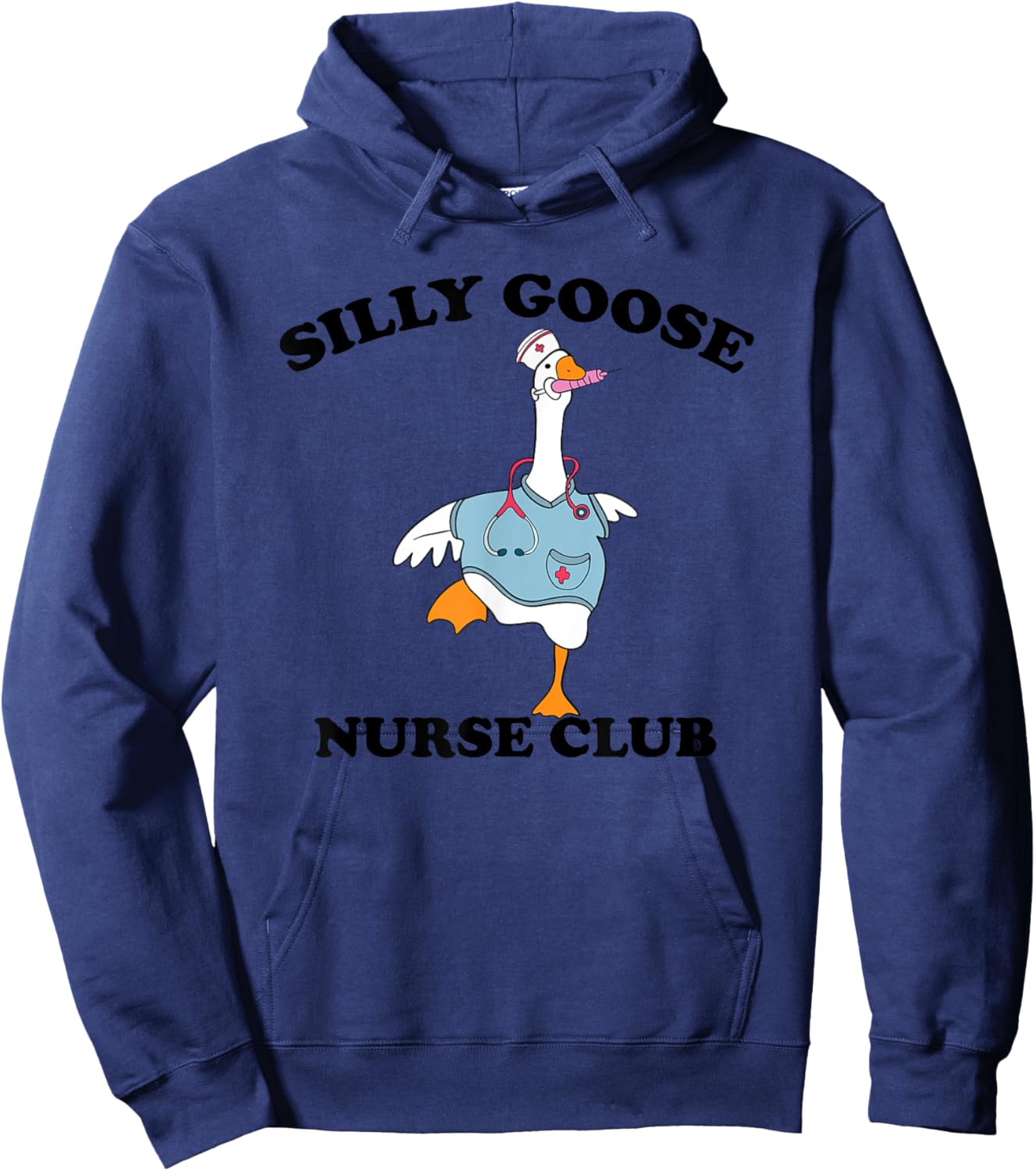 Funny Silly Goose Nurse Club School Nurse Student Graduation Hoodie - Hoodie | Navy