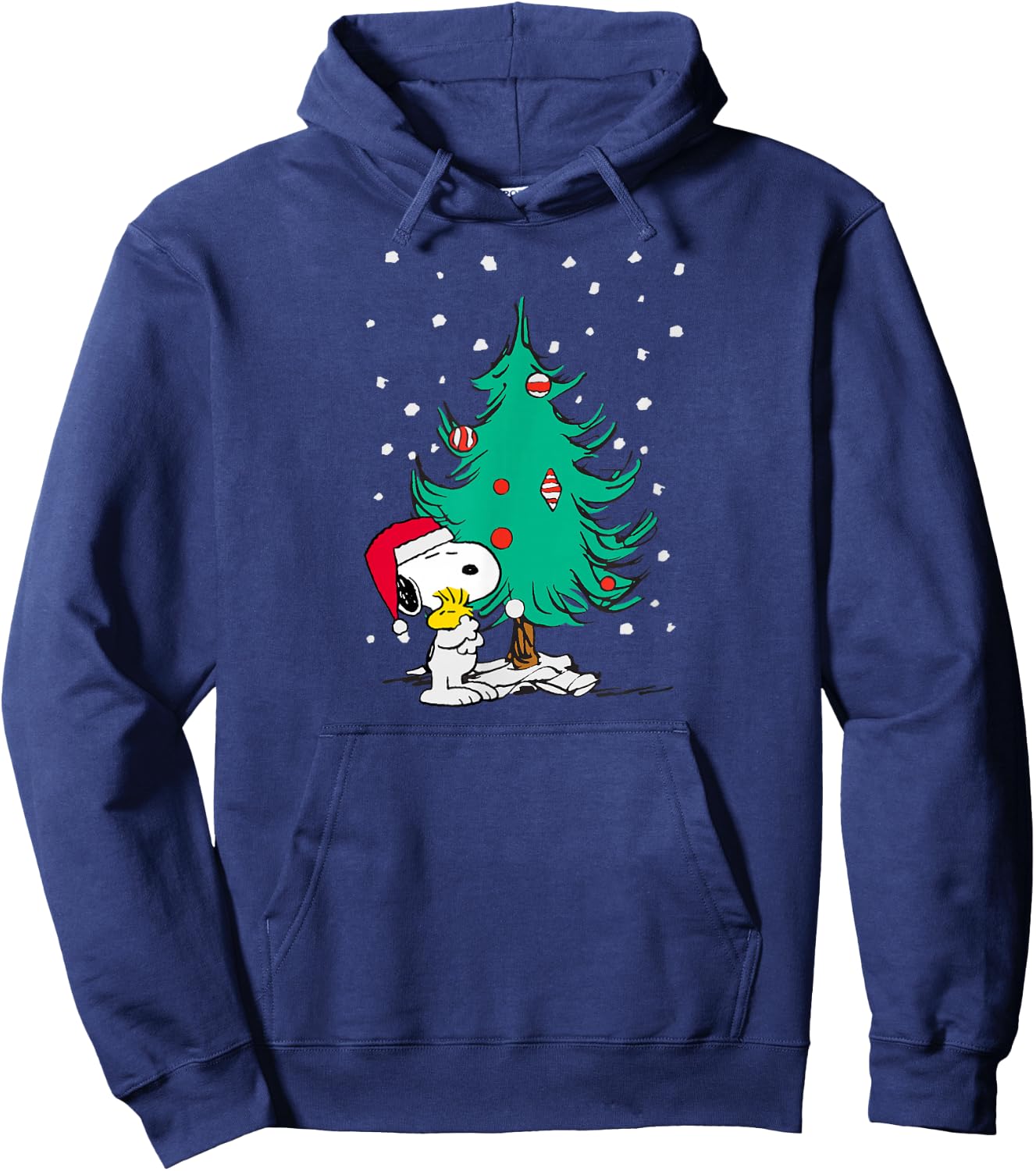 Peanuts Snoopy Holiday Christmas Tree Hoodie - Hoodie | Navy