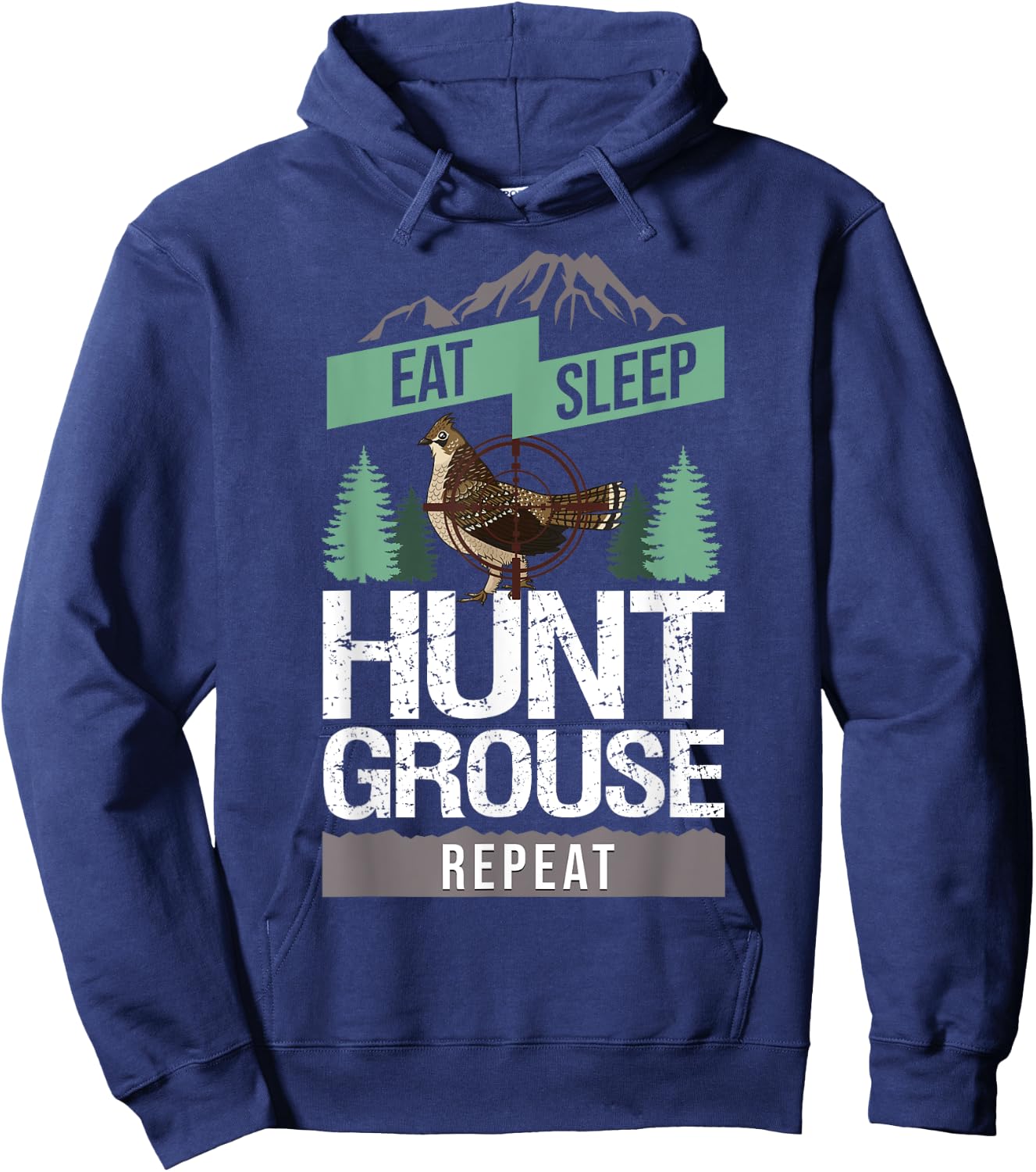Ruffed Grouse Hunting Bird Spruce Grouse Hoodie - Hoodie | Navy