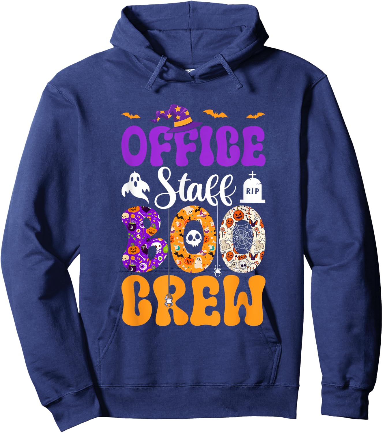 Office Staff Boo Crew Matching Autumn Halloween Costume Hoodie - Hoodie | Navy