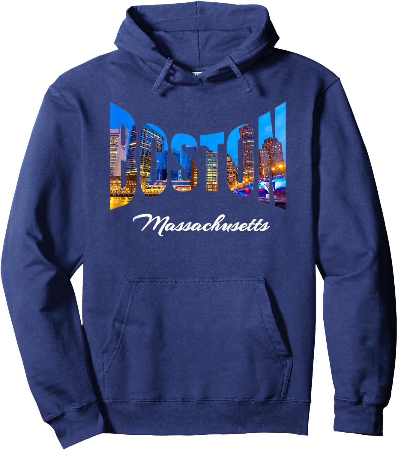 Boston Massachusetts Souvenirs Hoodie - Hoodie | Navy