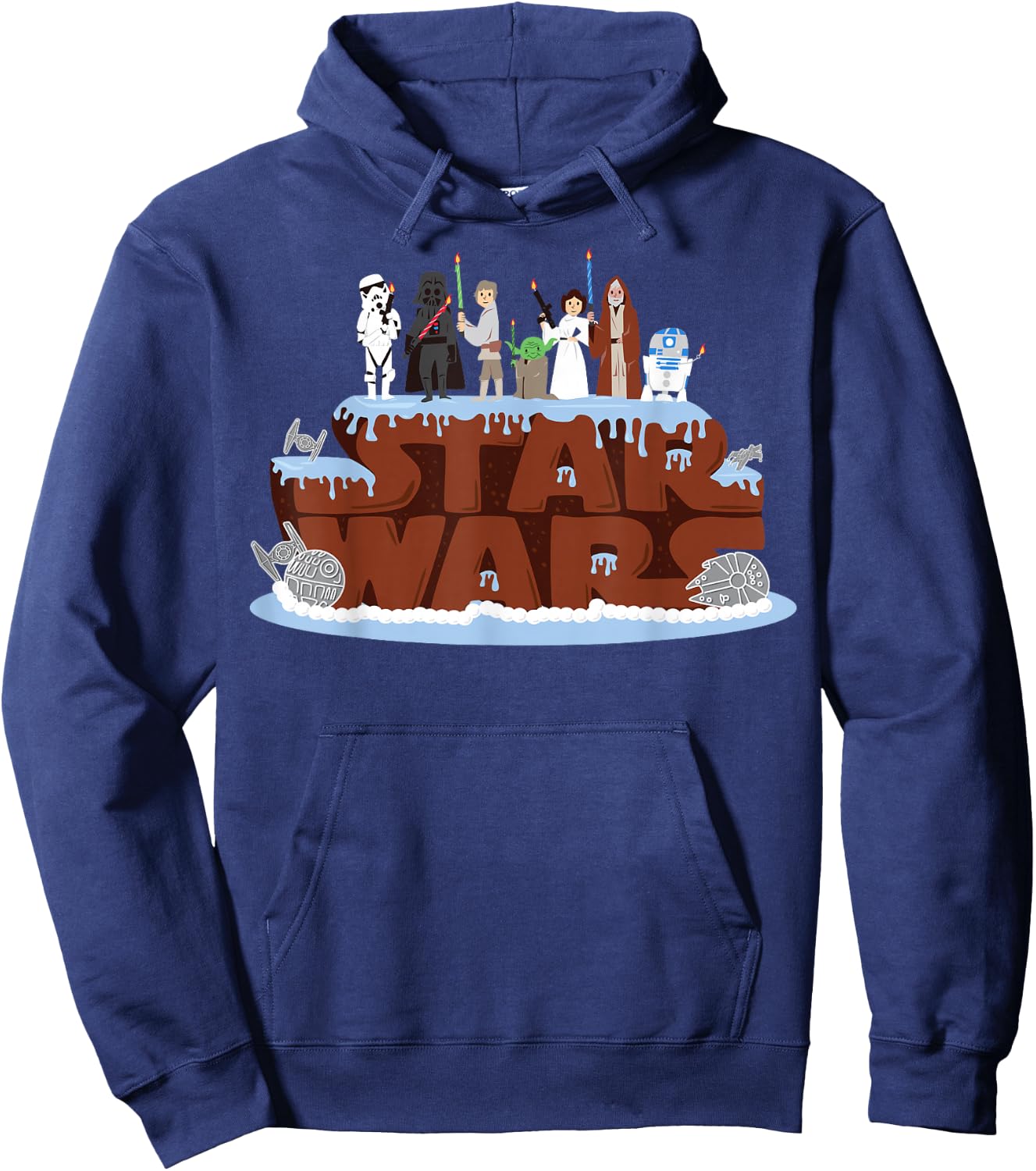 Star Wars Character Birthday Cake Hoodie - Hoodie | Navy