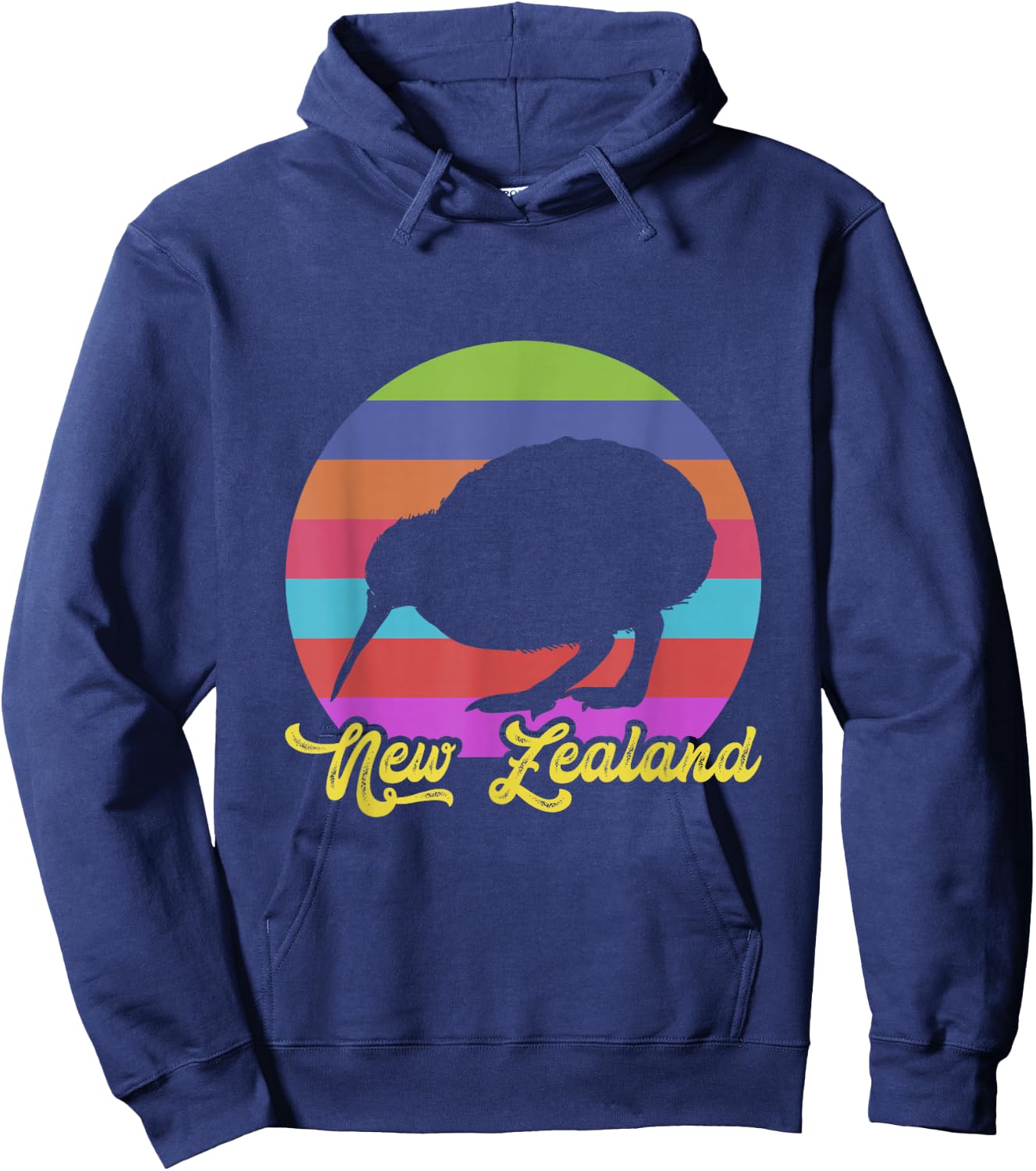 Cute Bird Lover colorful NZ Kiwi New Zealand Hoodie - Hoodie | Navy