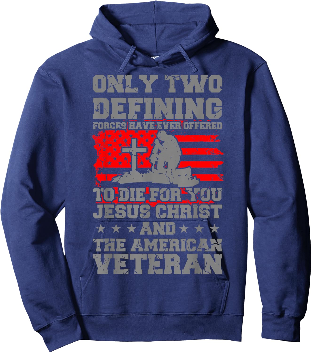 DIE FOR YOU American Veteran Gift Veterans Day Soldier Hoodie - Hoodie | Navy
