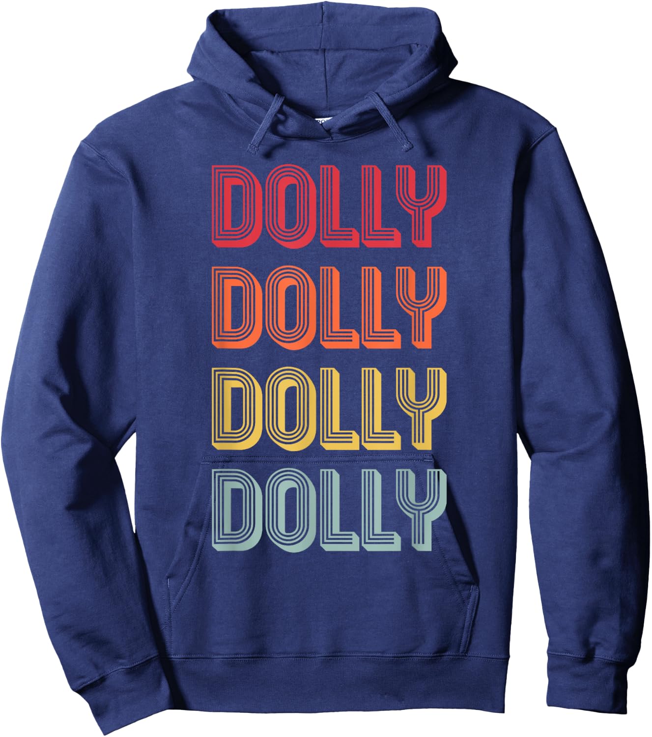 DOLLY Gift Name Personalized Retro Vintage 80s 90s Birthday Hoodie - Hoodie | Navy