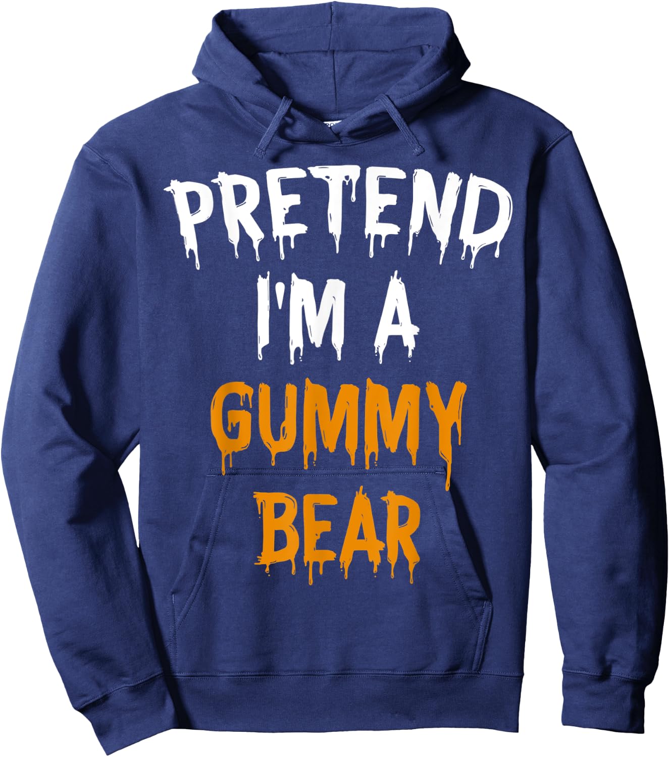 Funny Lazy Halloween Costume Gift Pretend I'm A Gummy Bear Hoodie - Hoodie | Navy
