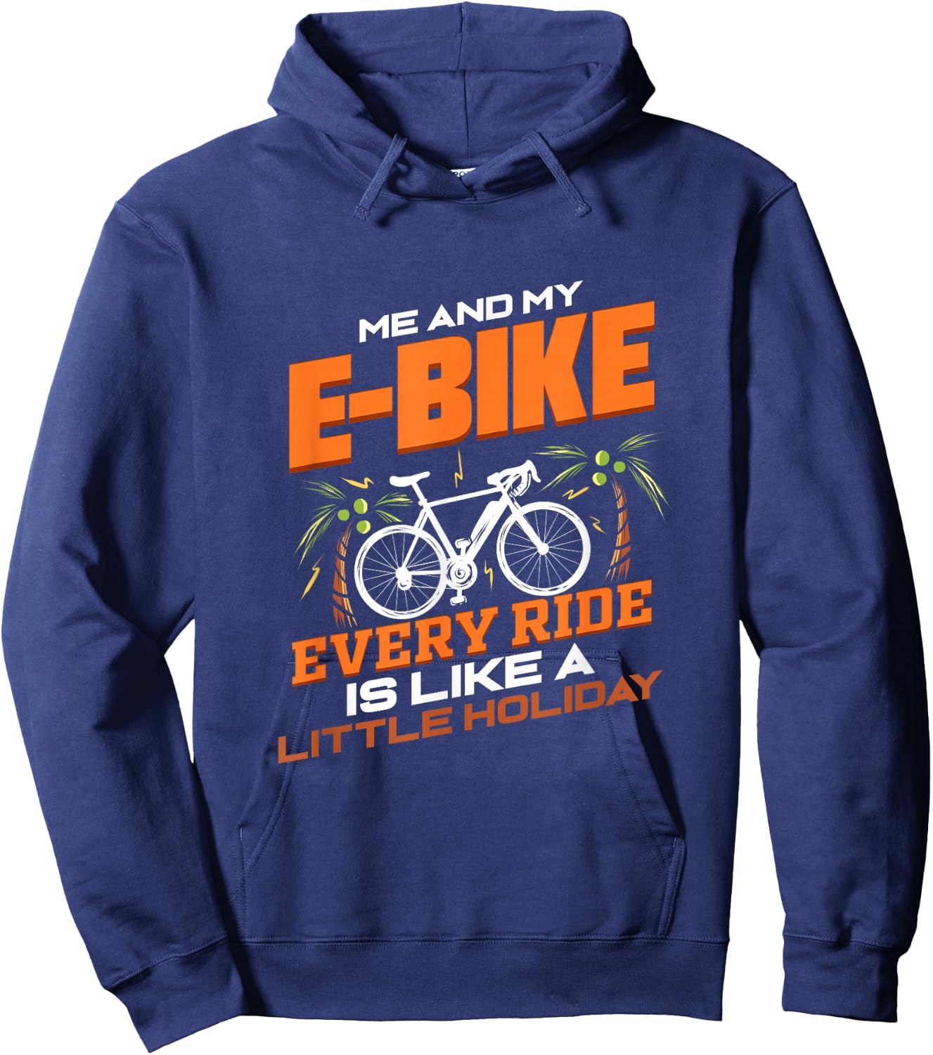 Bicycle E-Bike Funny Gift Electric Bicycle Pedelec Hoodie - Hoodie | Navy