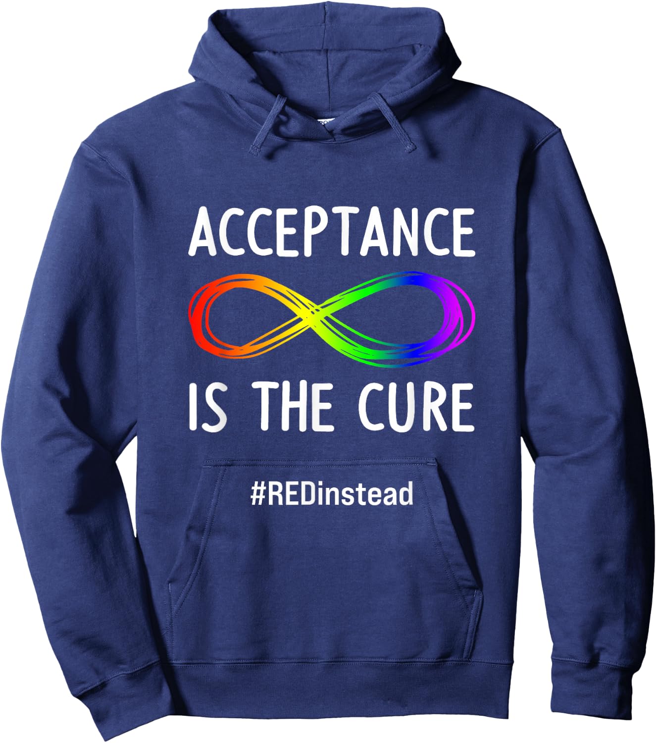 Acceptance is the Cure Autism-Acceptance In April Hoodie - Hoodie | Navy