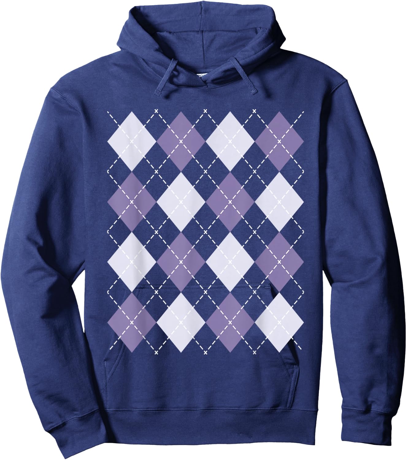 Argyle 50s Rockabilly 1950s Sock Hop Women Men Vintage 60s Hoodie - Hoodie | Navy
