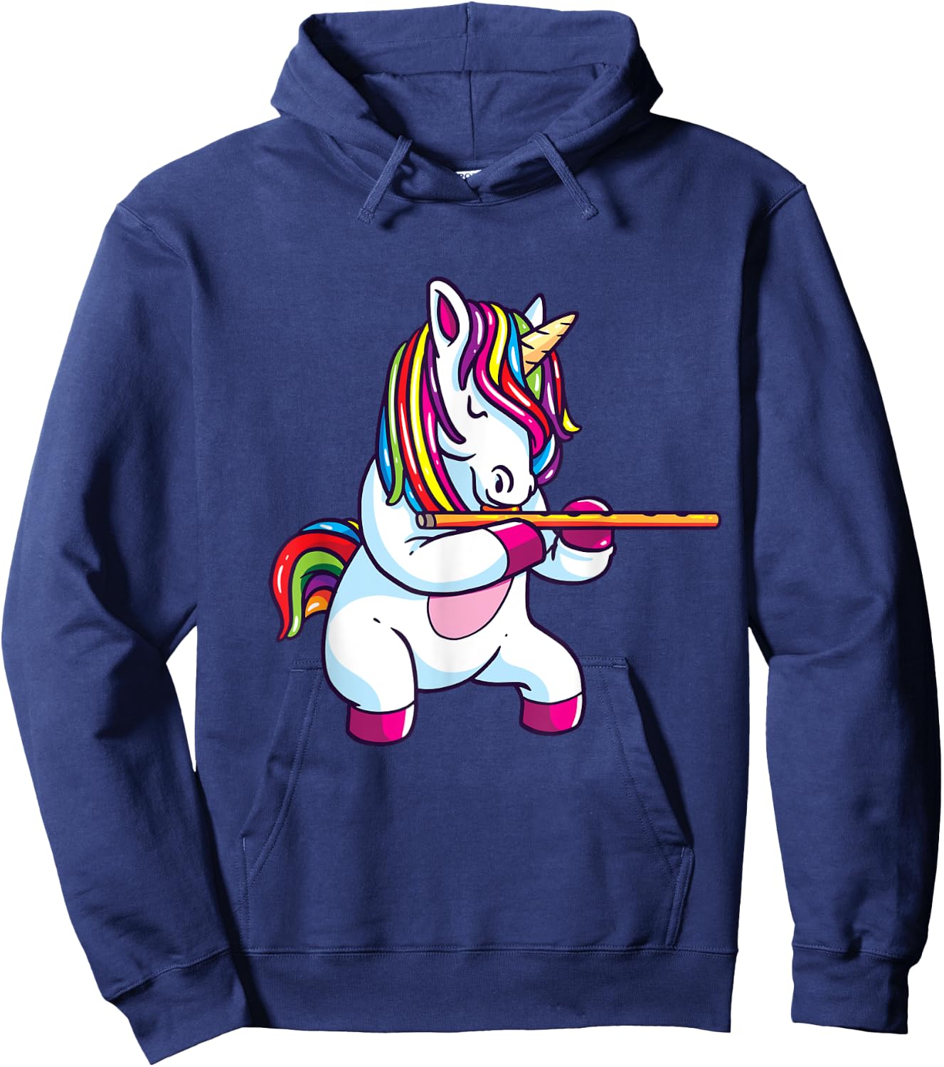 Flute Gift Shirt Marching Chapel Flute Unicorn Hoodie - Hoodie | Navy