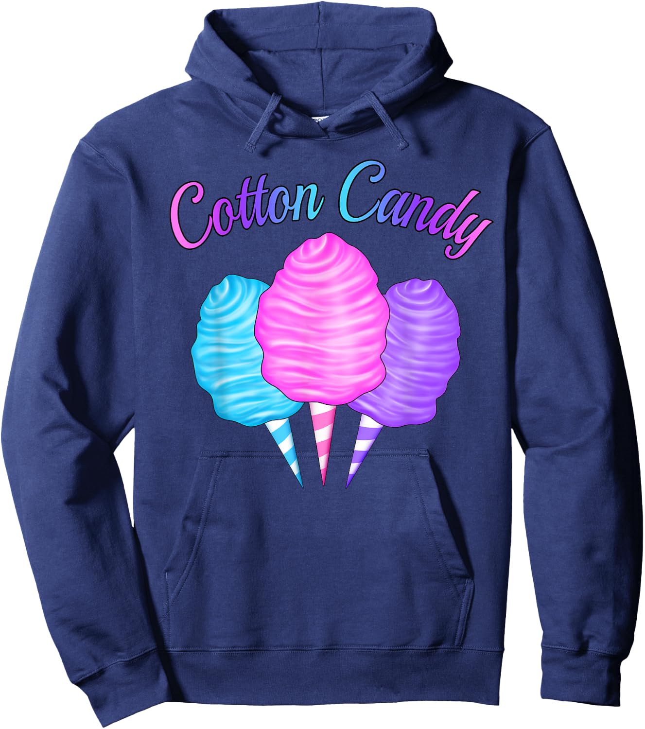 Cute Candy Cone Pink Blue Purple Candy Tester Queen Girl Hoodie - Hoodie | Navy
