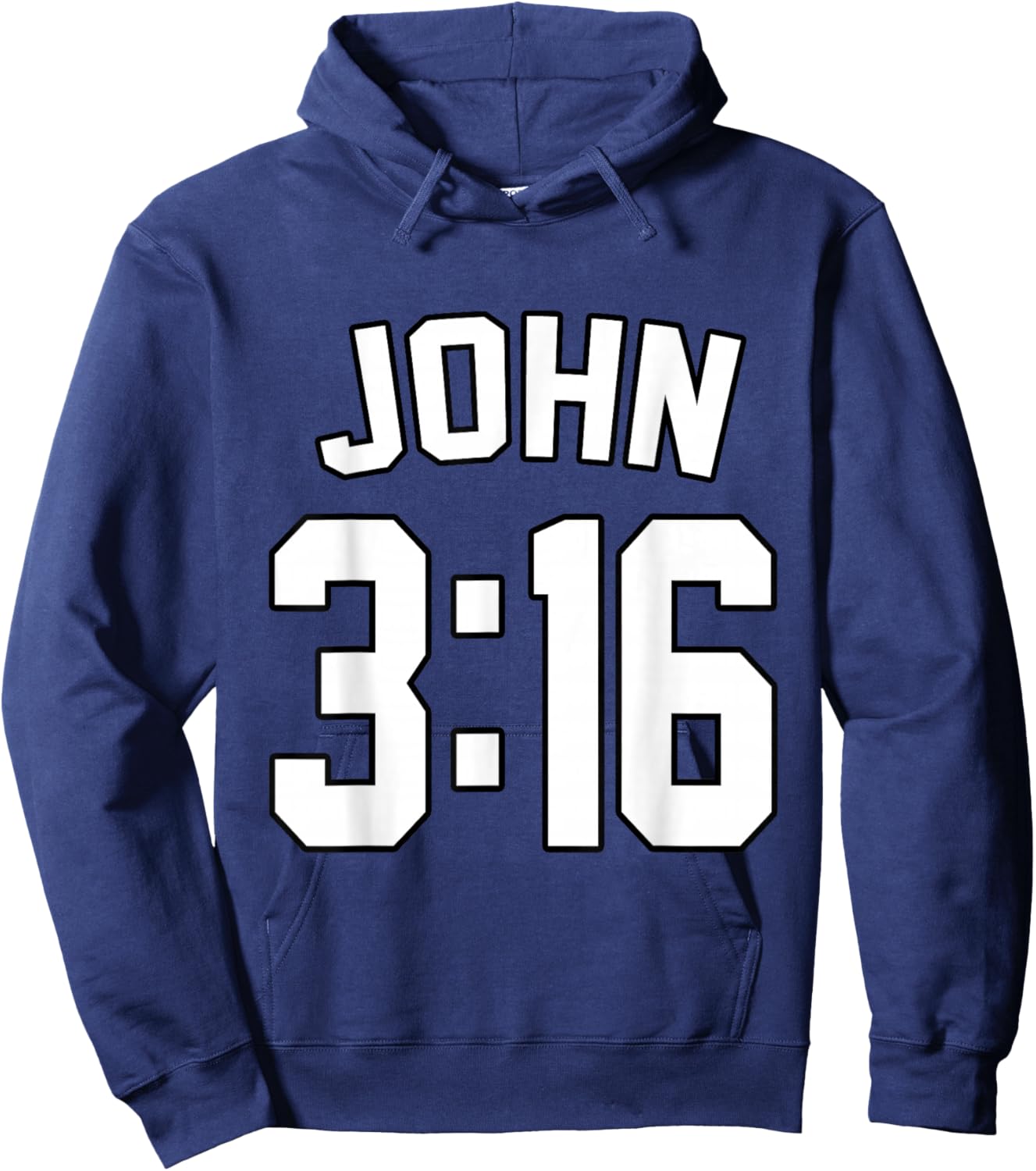 John 3:16 Sports Jersey Christian Faith Motivation Apparel Hoodie - Hoodie | Navy